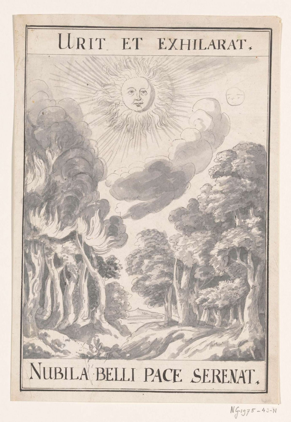 Allegorical emblem at the Peace of Rijswijk, 1697, anonymous, 1697