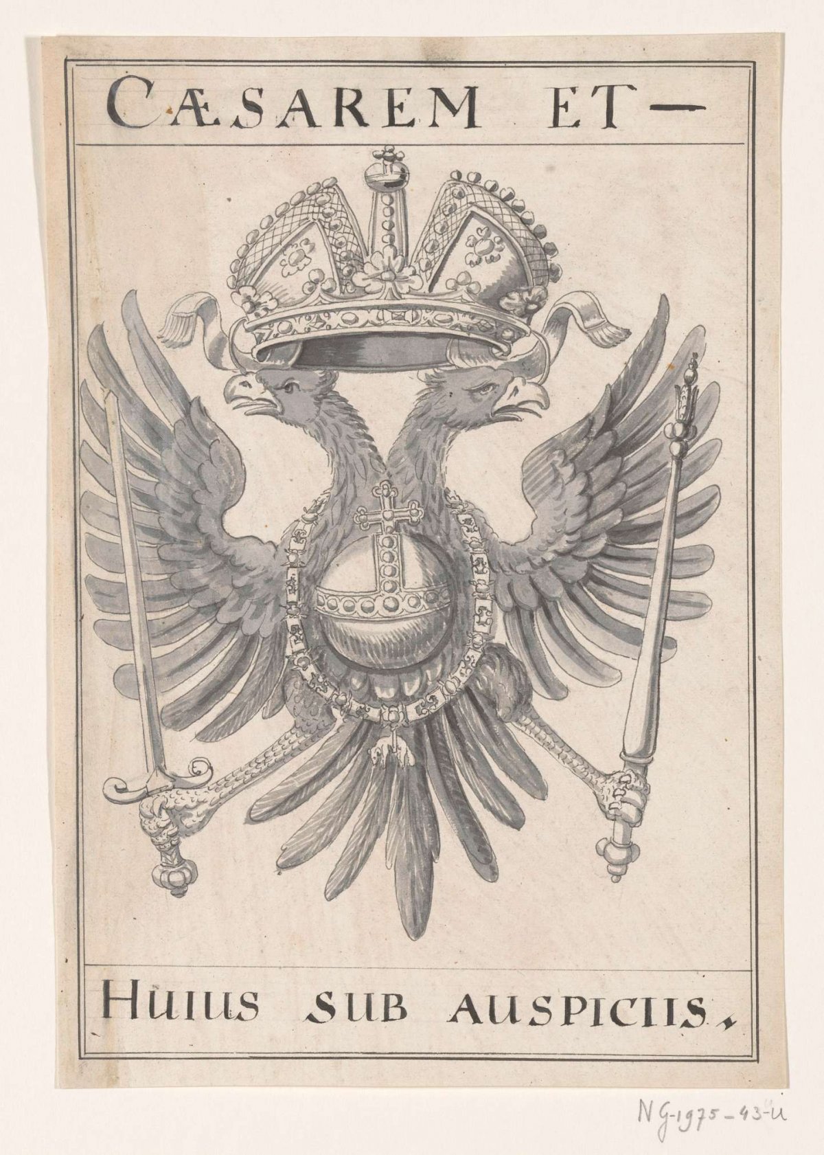 Allegorical emblem at the Peace of Rijswijk, 1697, anonymous, 1697