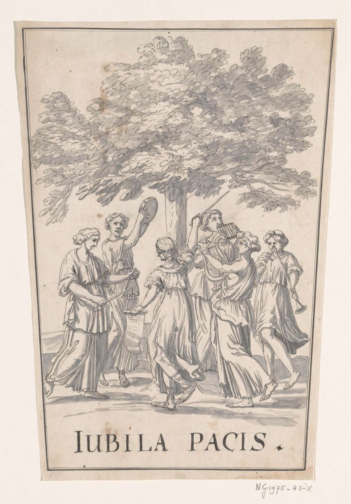 Allegorical emblem at the Peace of Rijswijk, 1697, anonymous, 1697