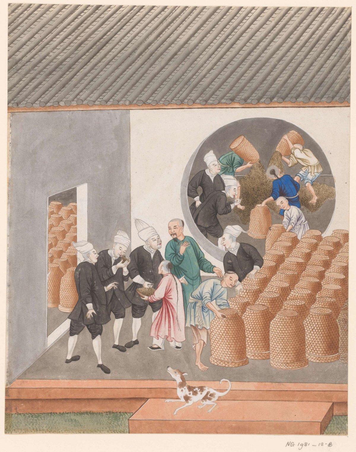 Sampling the tea, anonymous, c. 1770
