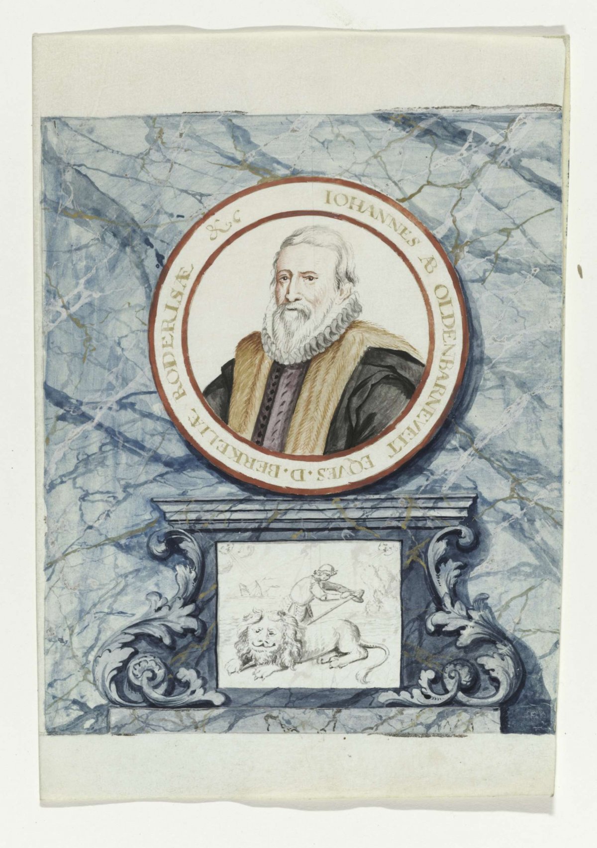 Portrait of Van Oldenbarnevelt, anonymous, 1710 - 1720