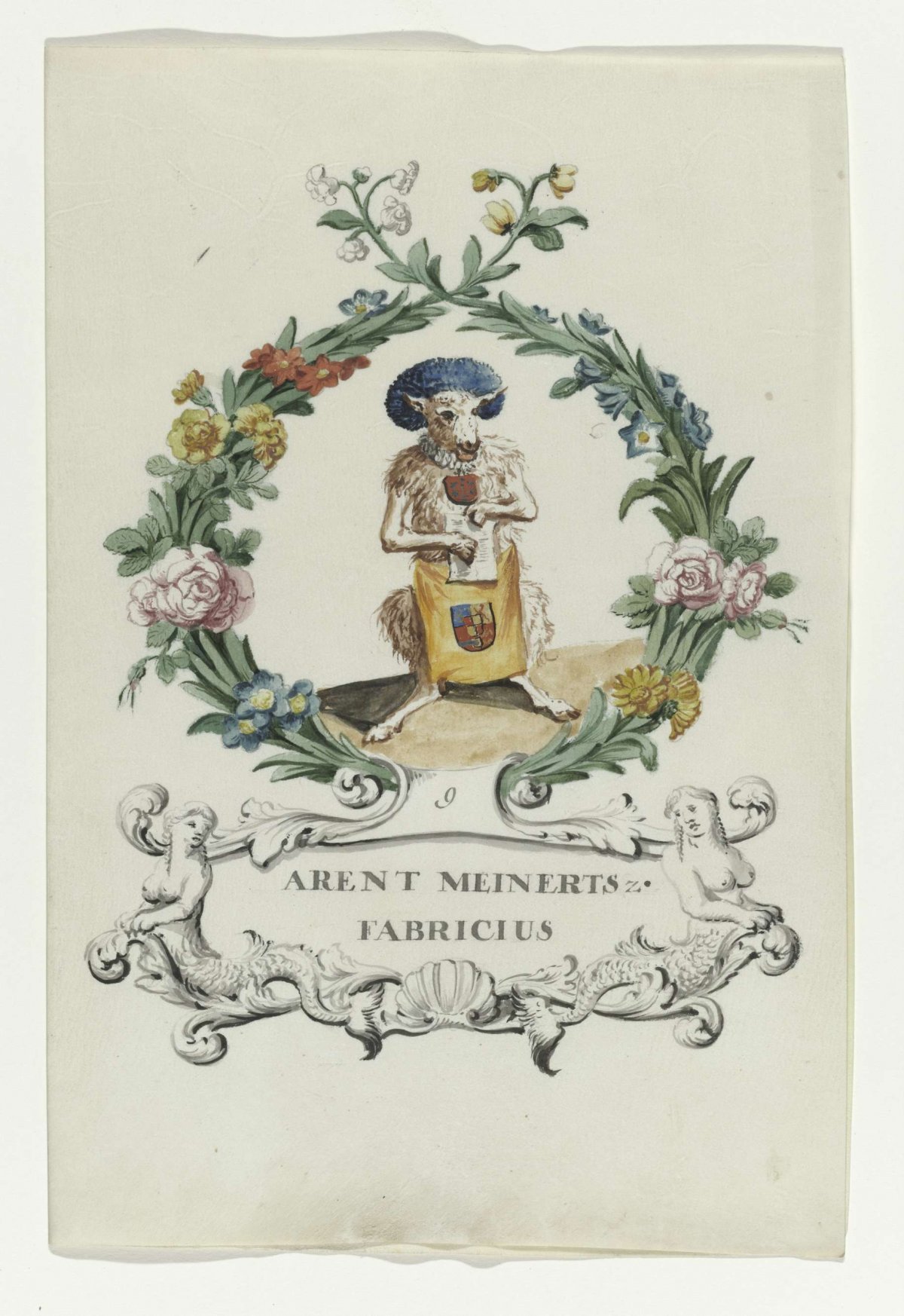 Cartoon by Arent Meinertsz. Fabricius, anonymous, 1710 - 1720