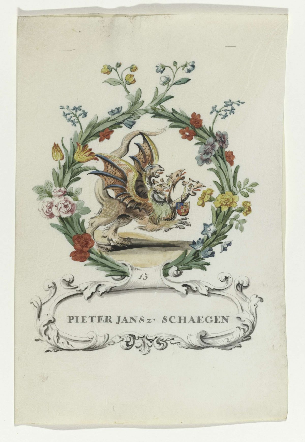 Cartoon by Pieter Jansz. Schaegen, anonymous, 1710 - 1720