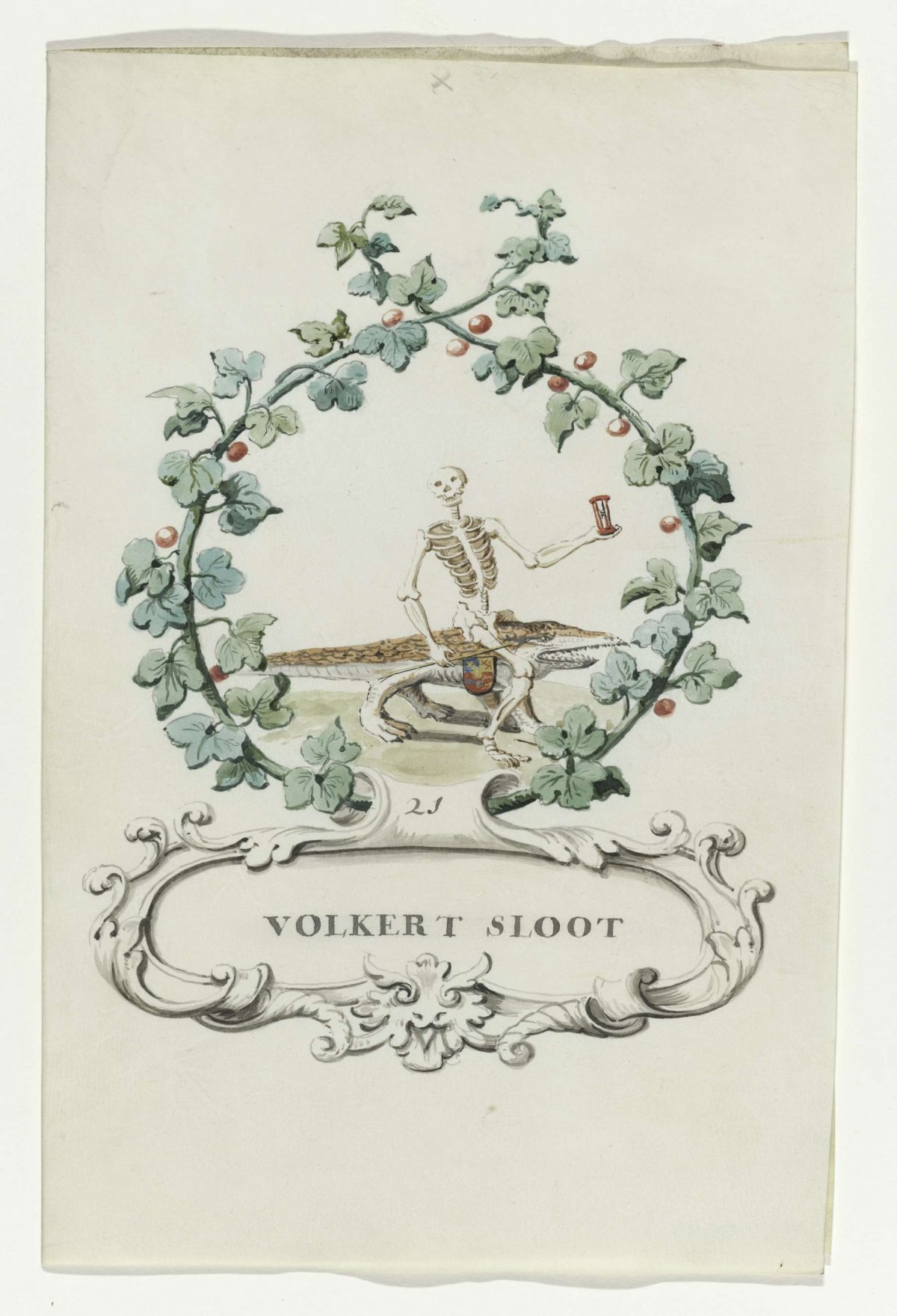 Cartoon by Volkert Sloot, anonymous, 1710 - 1720