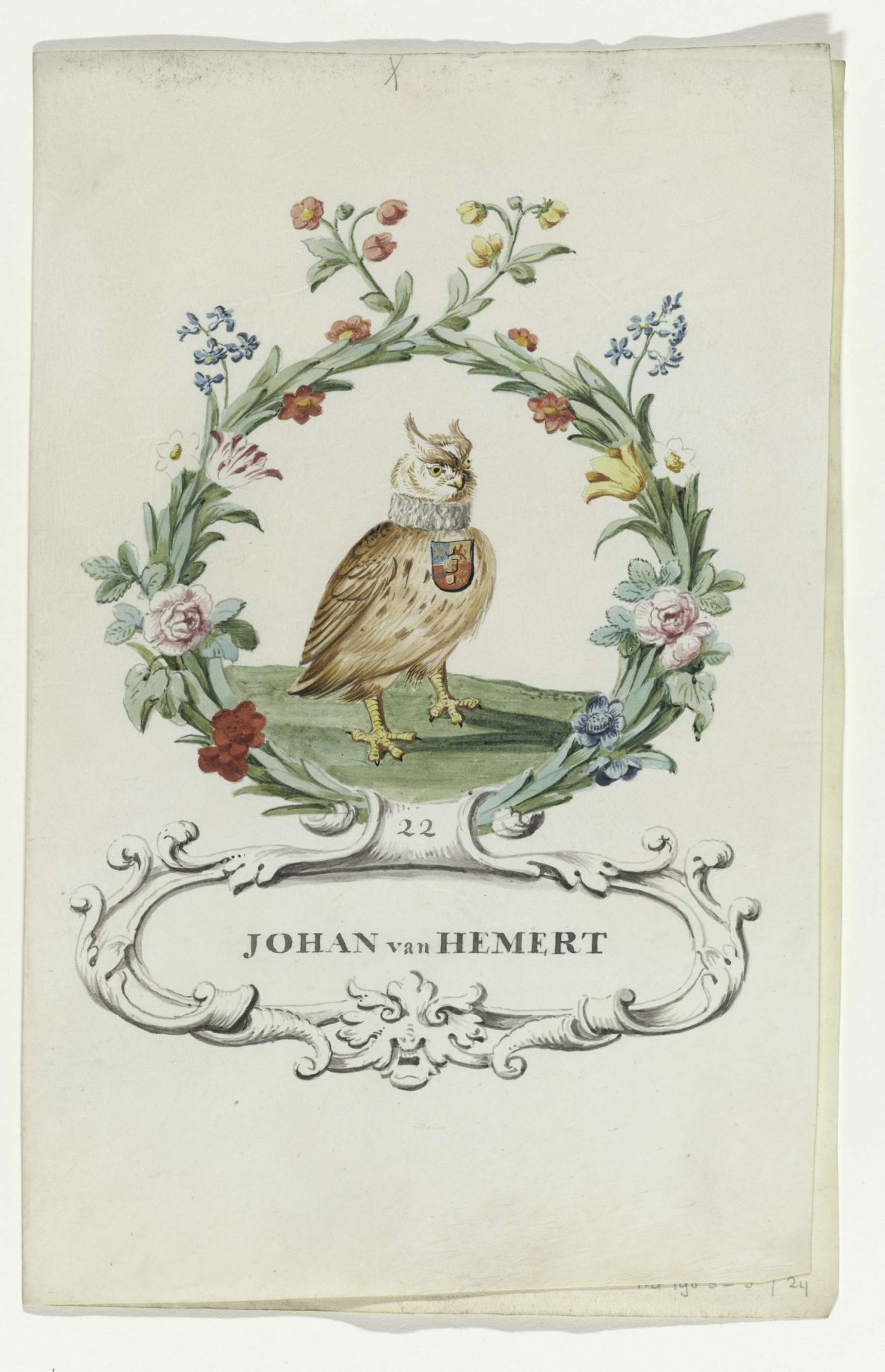 Cartoon by Johan van Hemert, anonymous, 1710 - 1720
