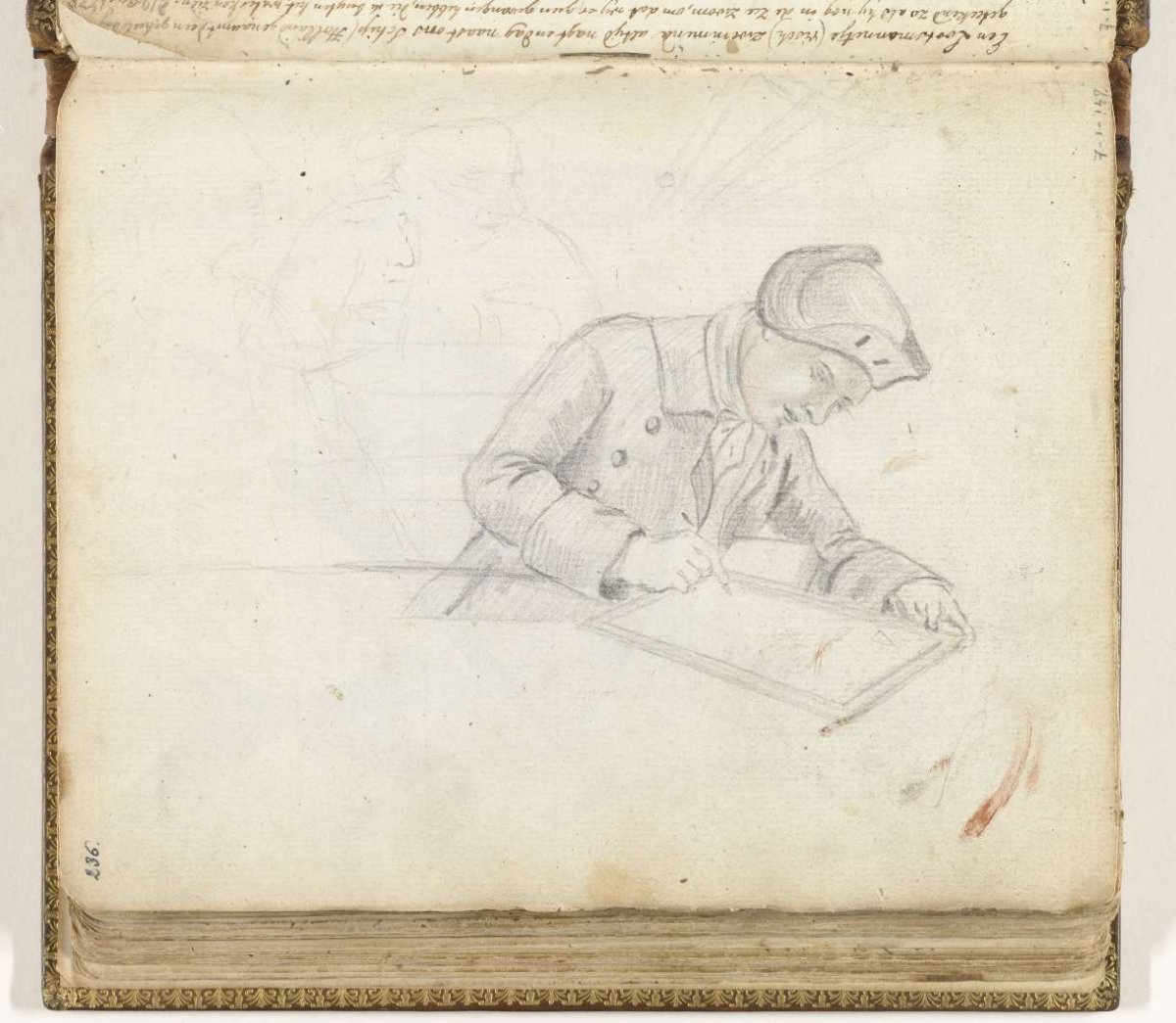 Officier schrijft logboek, Jan Brandes, 1770 - 1808