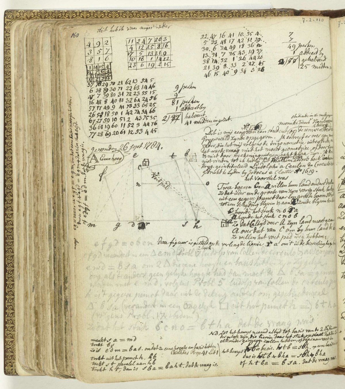Wiskundig raadsel, Jan Brandes, 1784