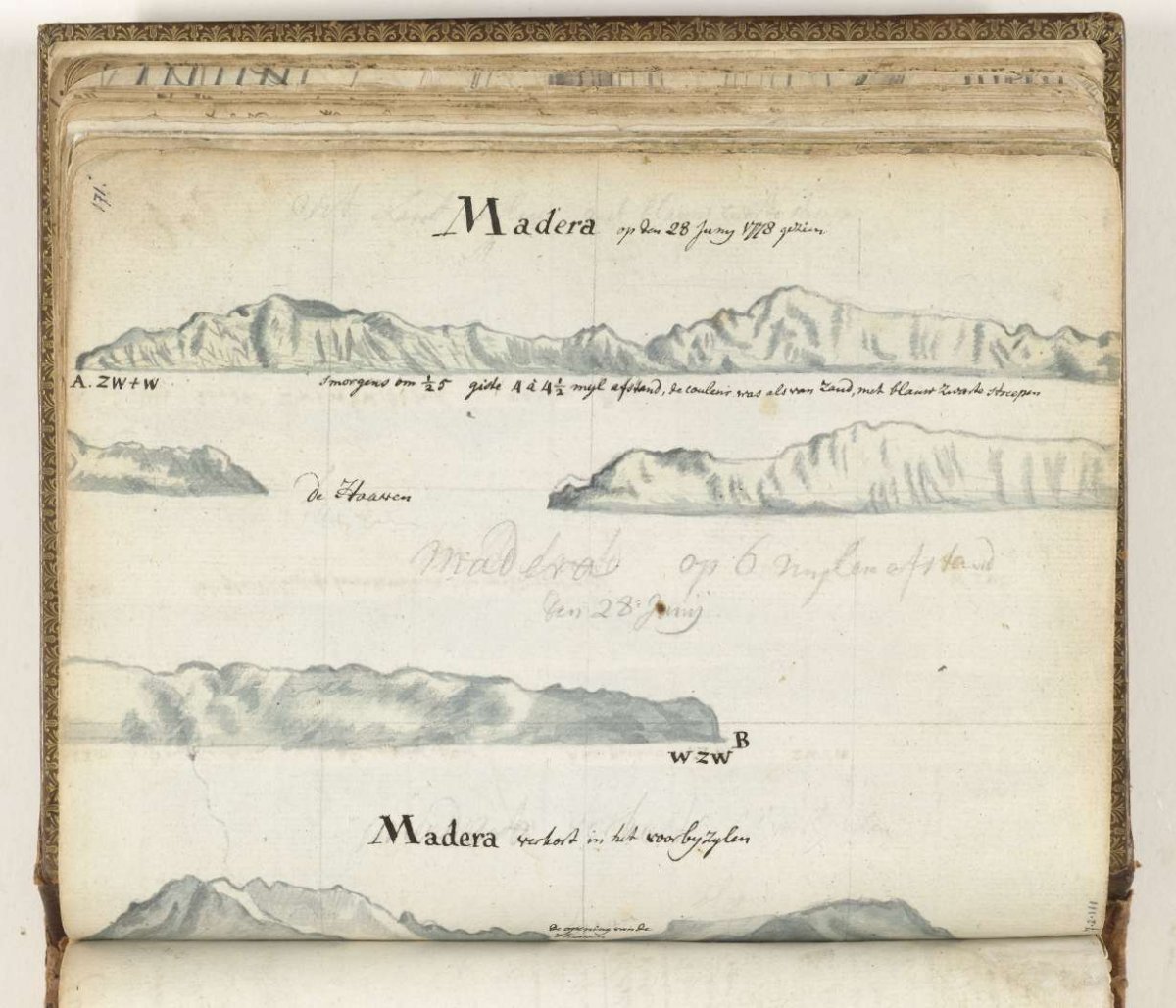 Coastal profile of Madeira, Jan Brandes, 1778