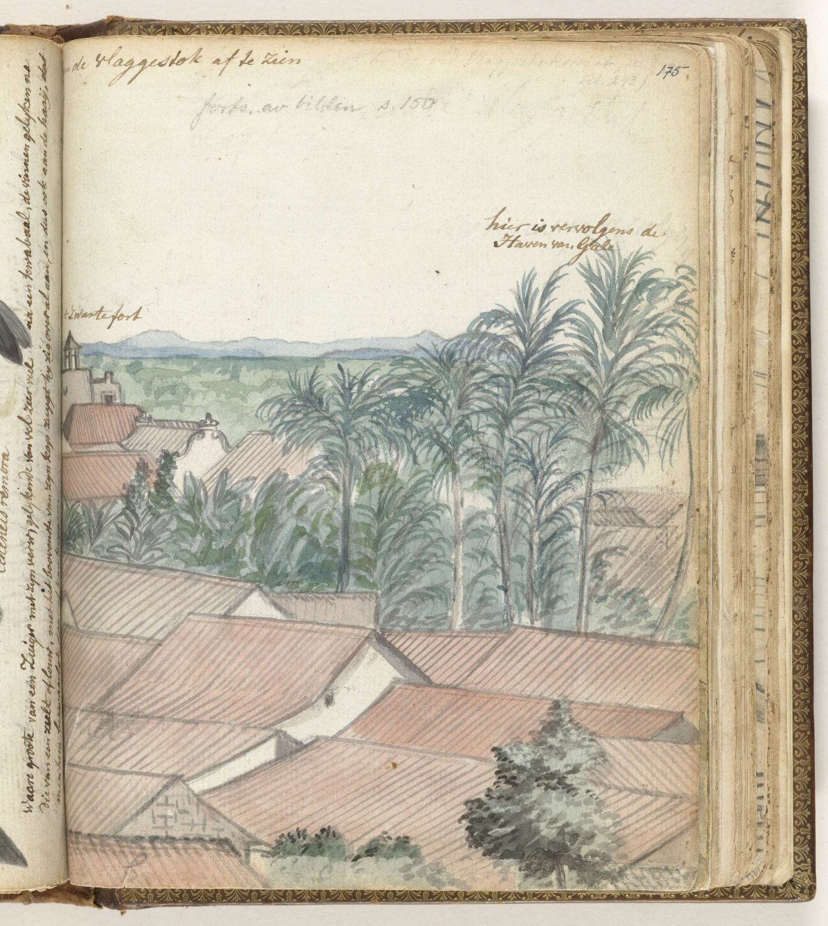 View over Galle, Jan Brandes, 1785 - 1786