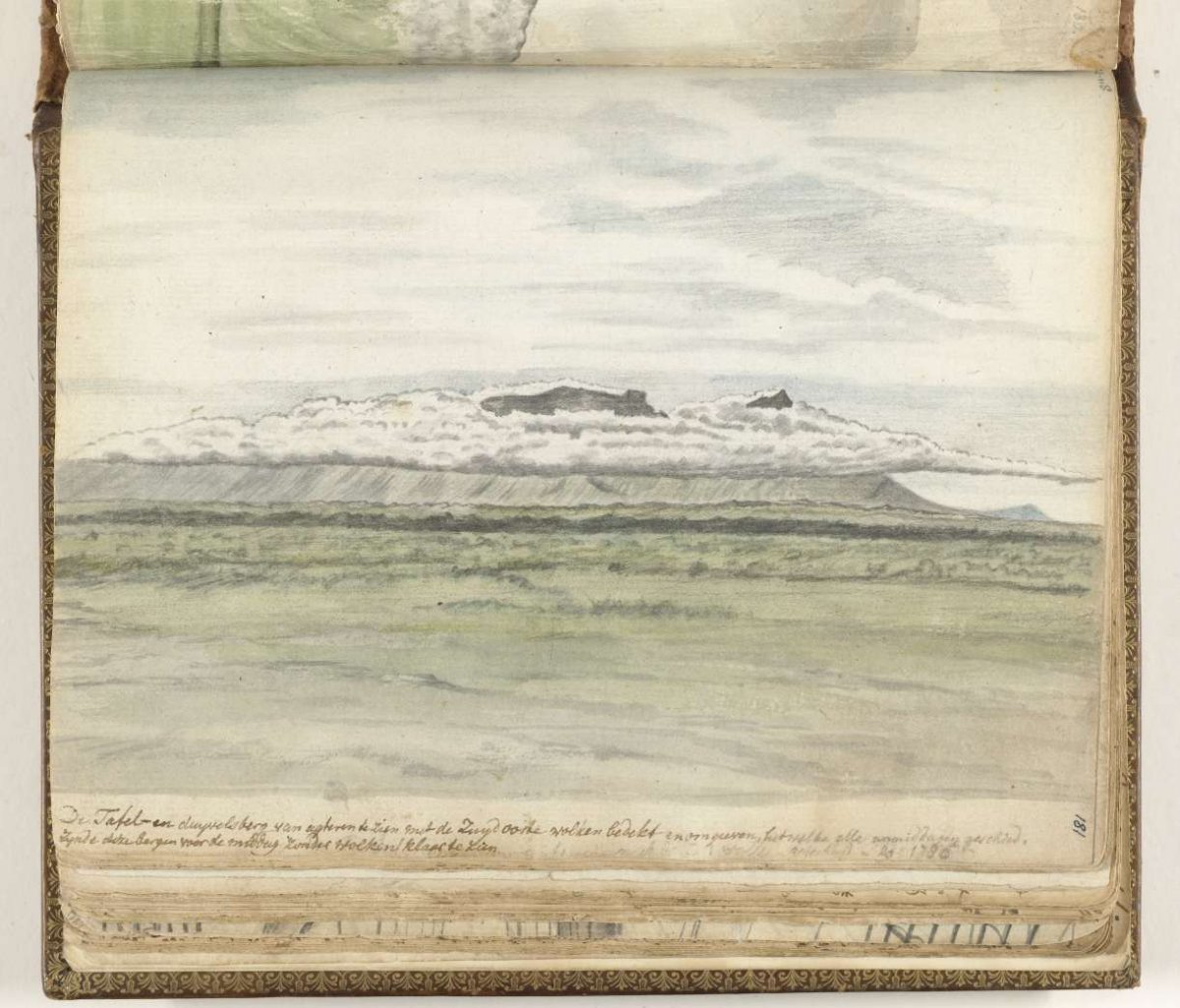 Table and Dove Mountain seen from the landside, Jan Brandes, 1786
