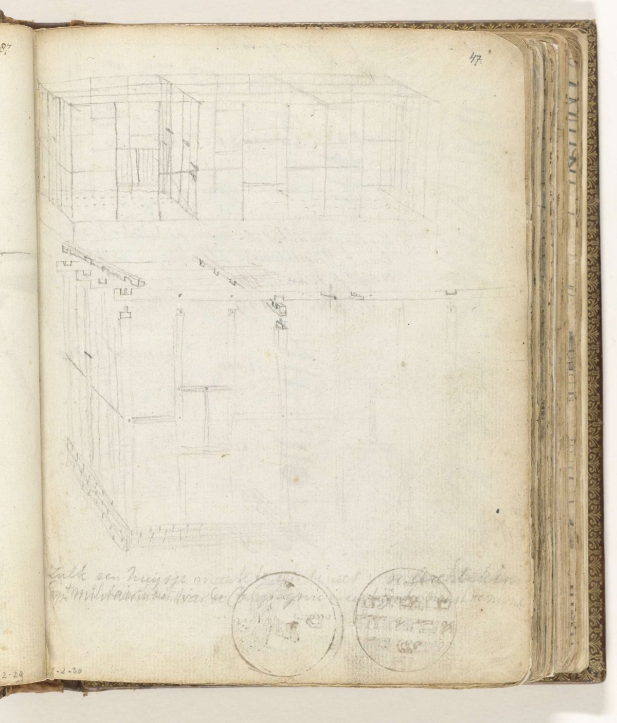 Construction drawing of a house, Jan Brandes, 1779 - 1785