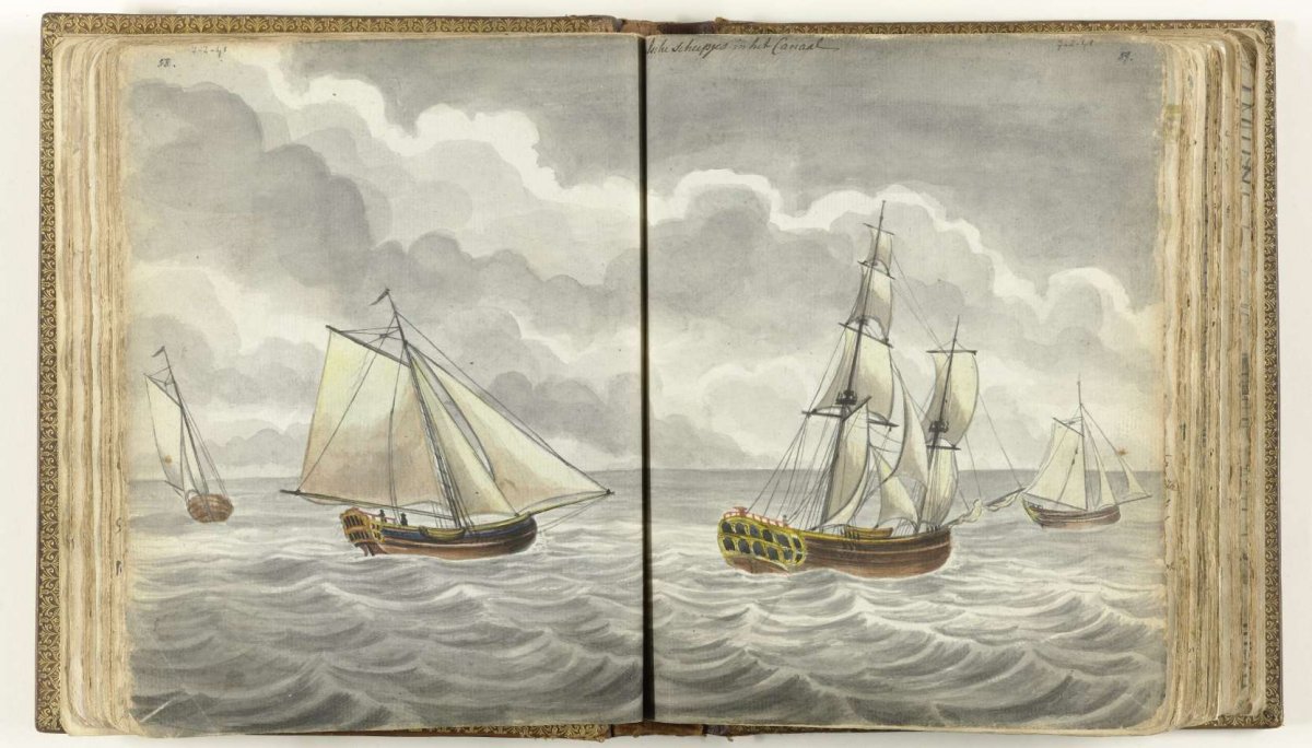 Ships in the Channel, Jan Brandes, 1779 - 1787