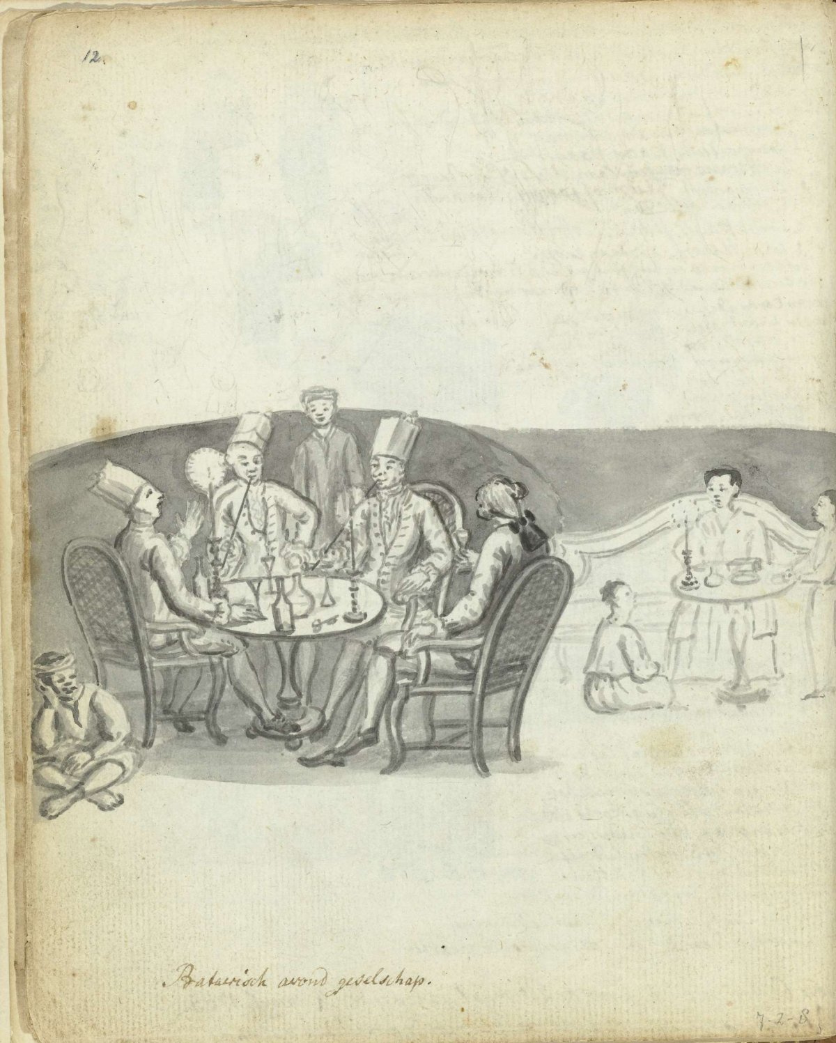 Batavisch avondgezelschap, Jan Brandes, 1779 - 1785