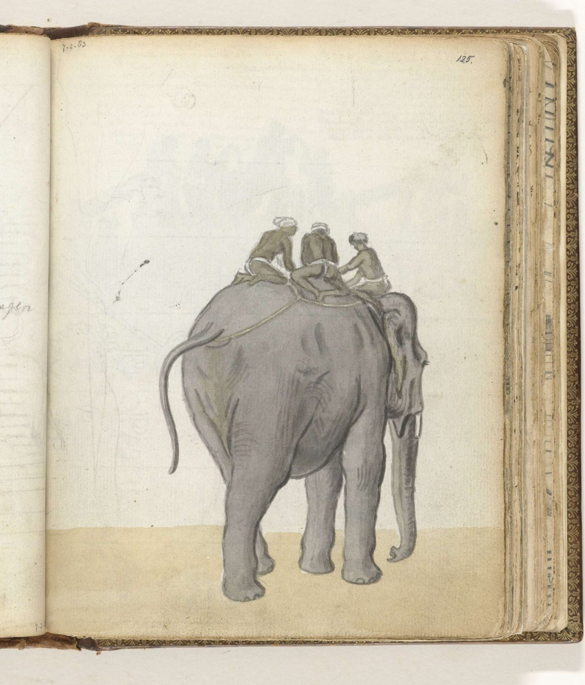 Binding an elephant, Jan Brandes, 1785