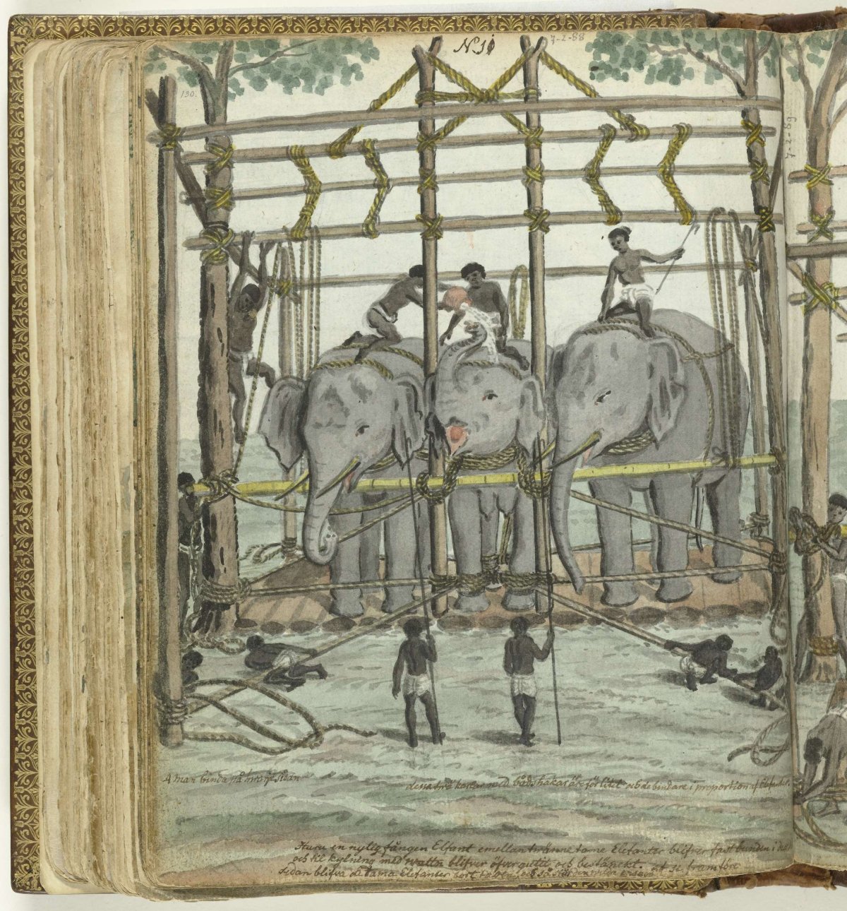 Taming an elephant, Jan Brandes, 1785