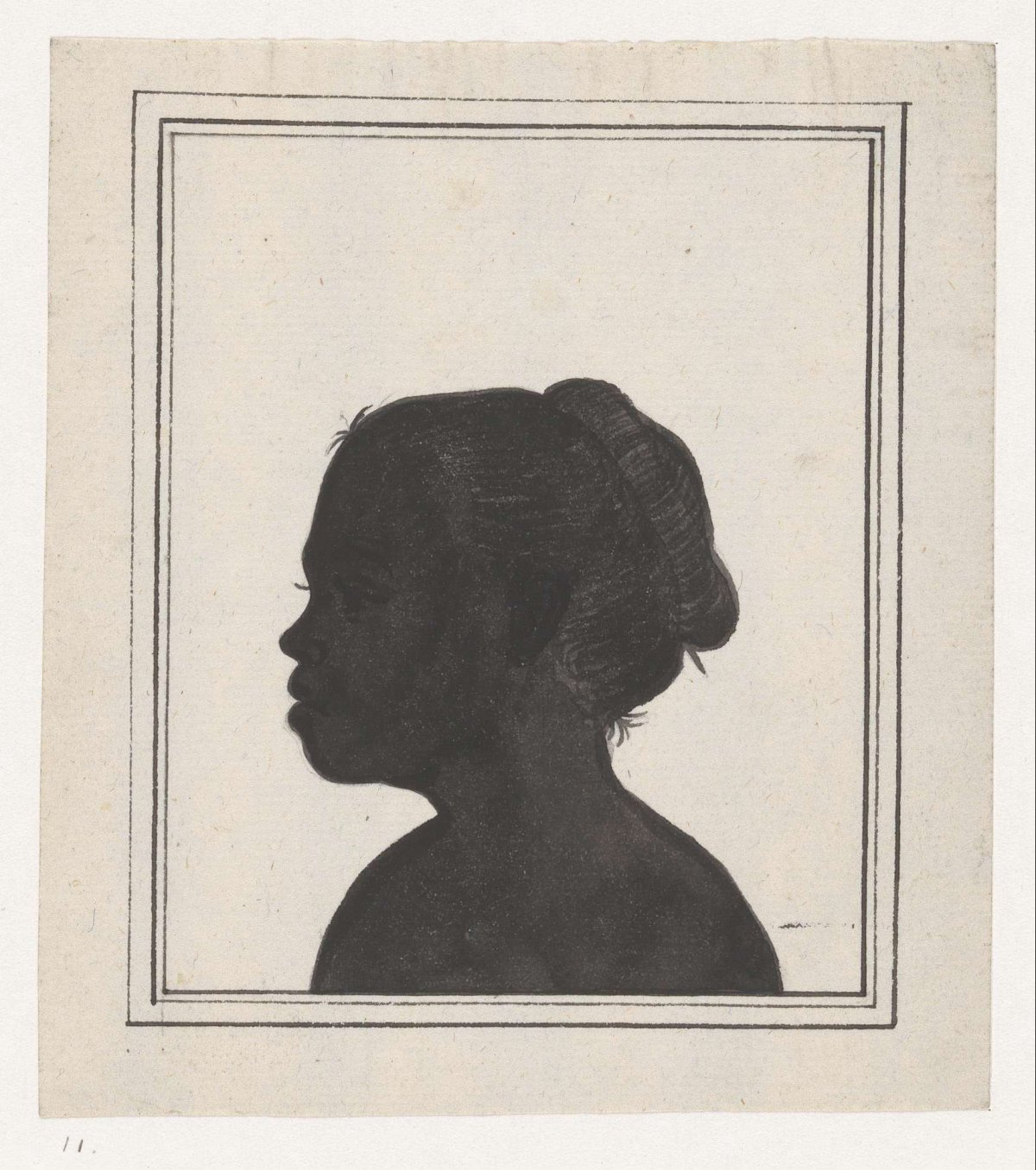 Silhouette portrait of Bietja, Jan Brandes, 1780 - 1785