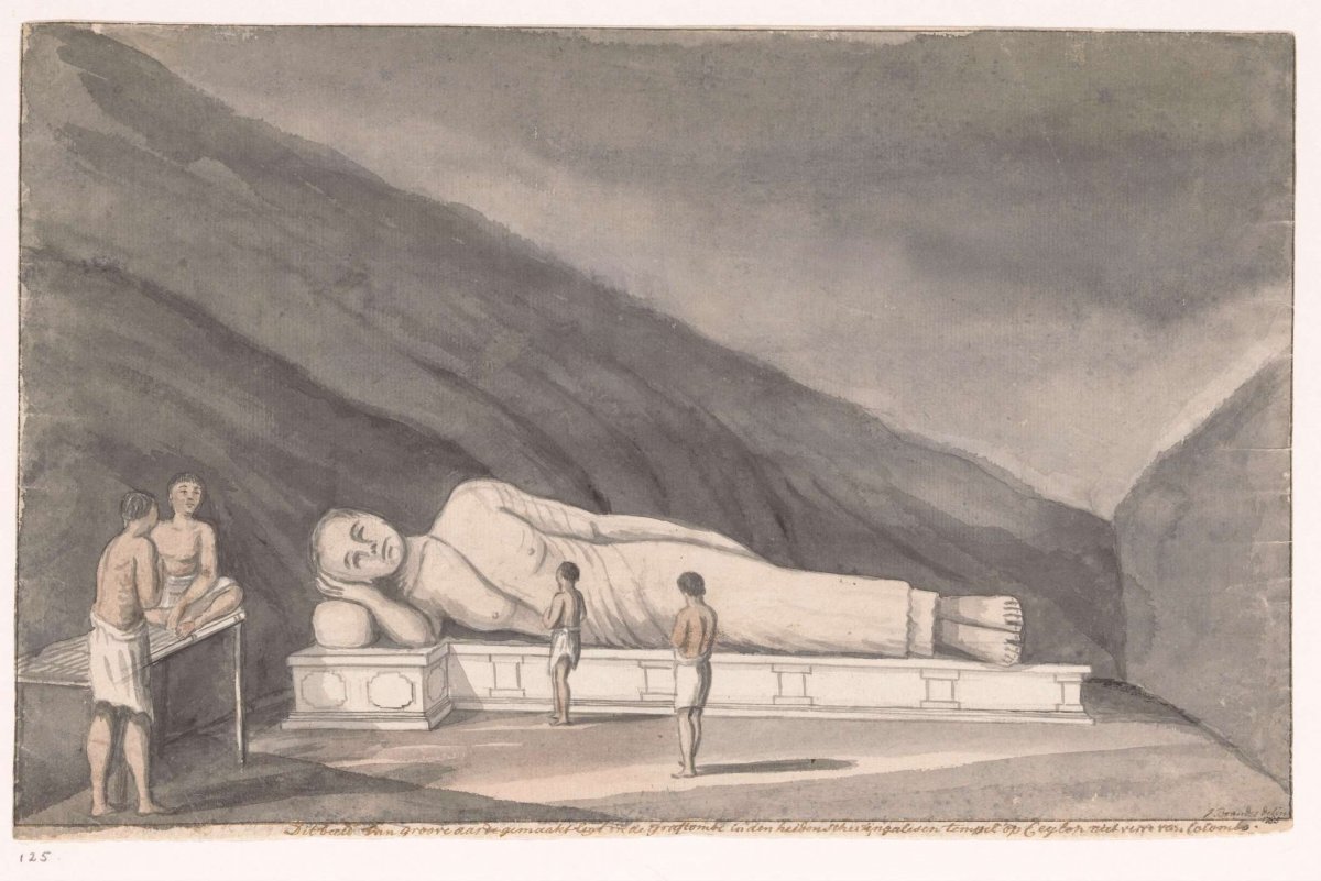 Adam's Berg (Mulkirigala), Reclining Buddha, Jan Brandes, 1785