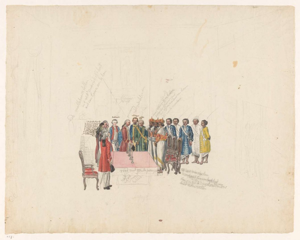 Reception of the envoys of the king of Kandy, 1785, Jan Brandes, 1785