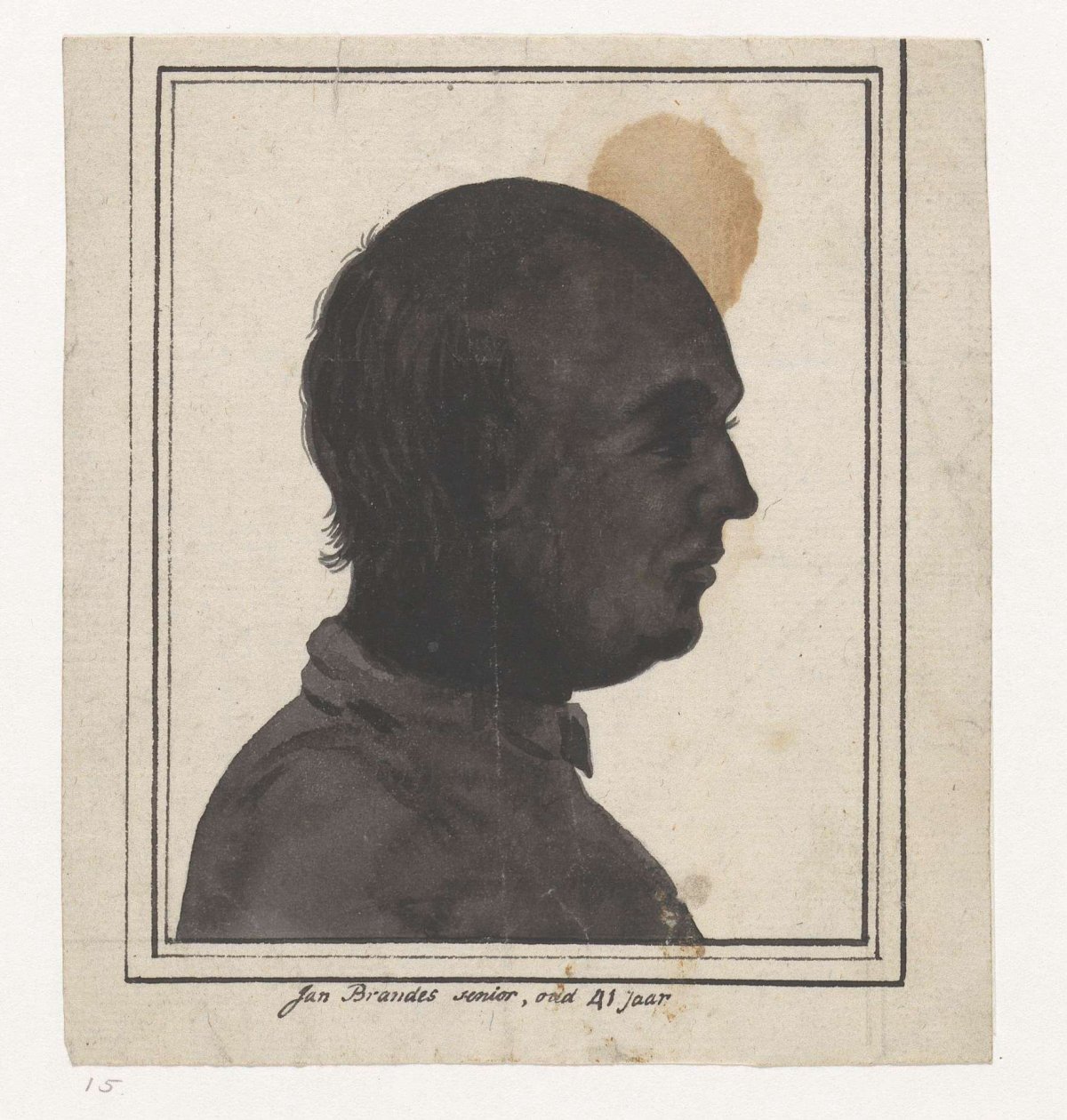 Silhouette portrait of Jan Brandes, Jan Brandes, 1784 - 1785