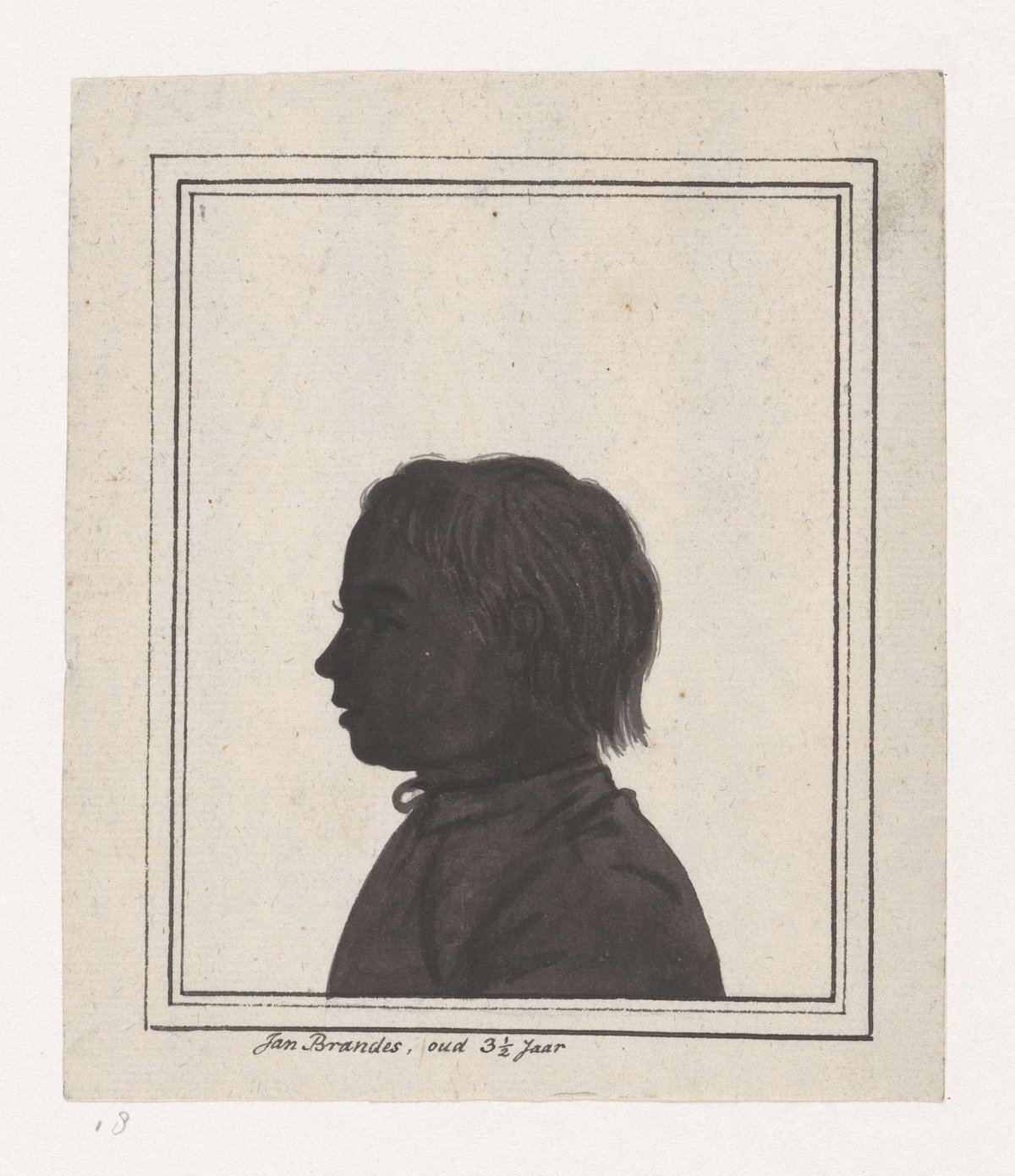 Silhouetportret van Jan Brandes junior, Jan Brandes, 1783