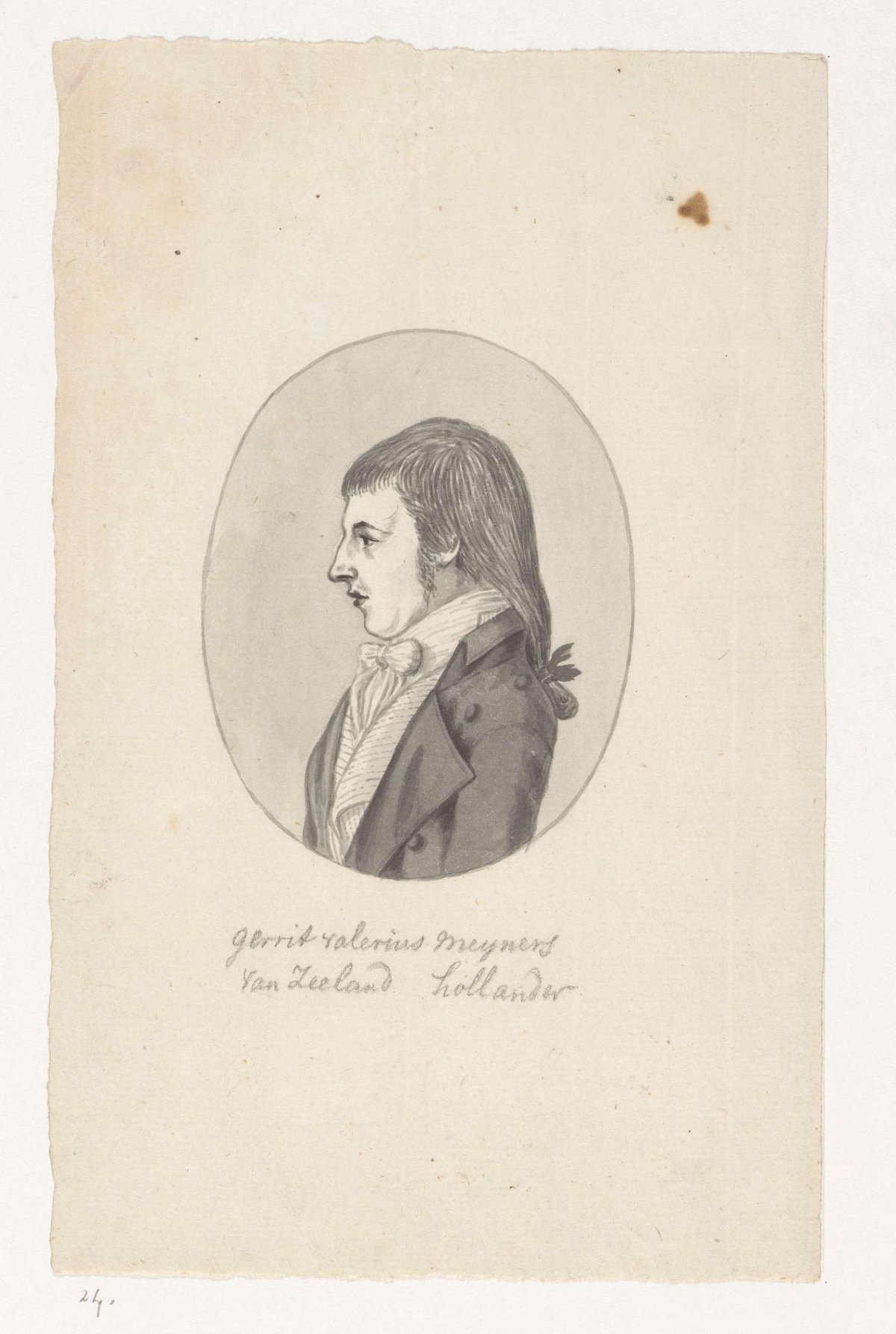 Portrait of Gerrit Valerius Meyners, Jan Brandes, 1770 - 1787