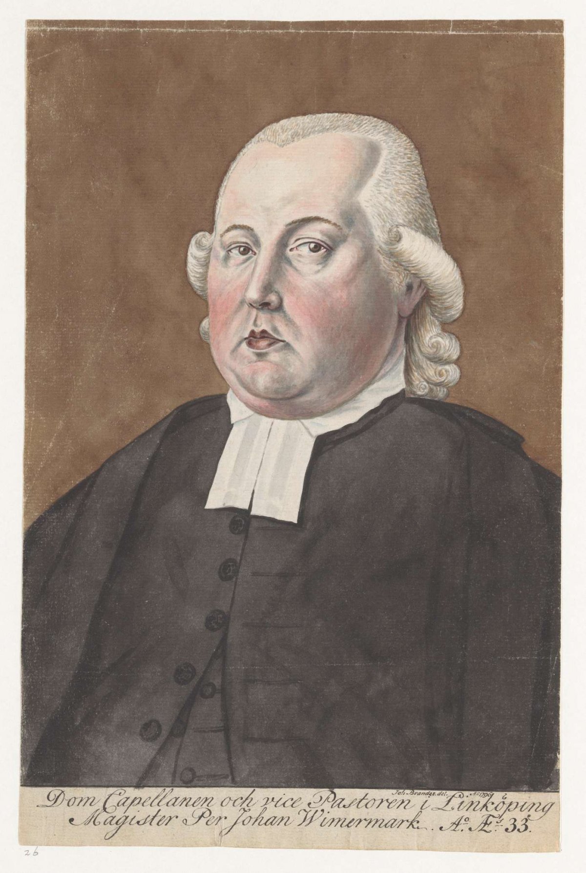 Portrait of Per Johan Wimermark, Jan Brandes, 1796