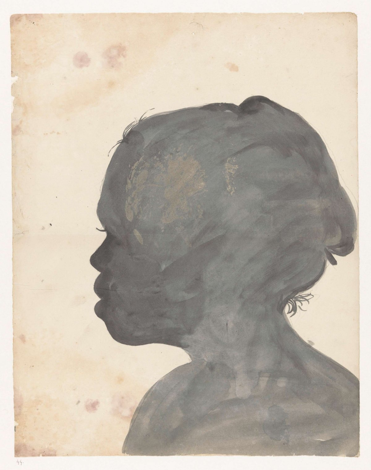 Silhouette portrait of Bietja, Jan Brandes, 1783 - 1784