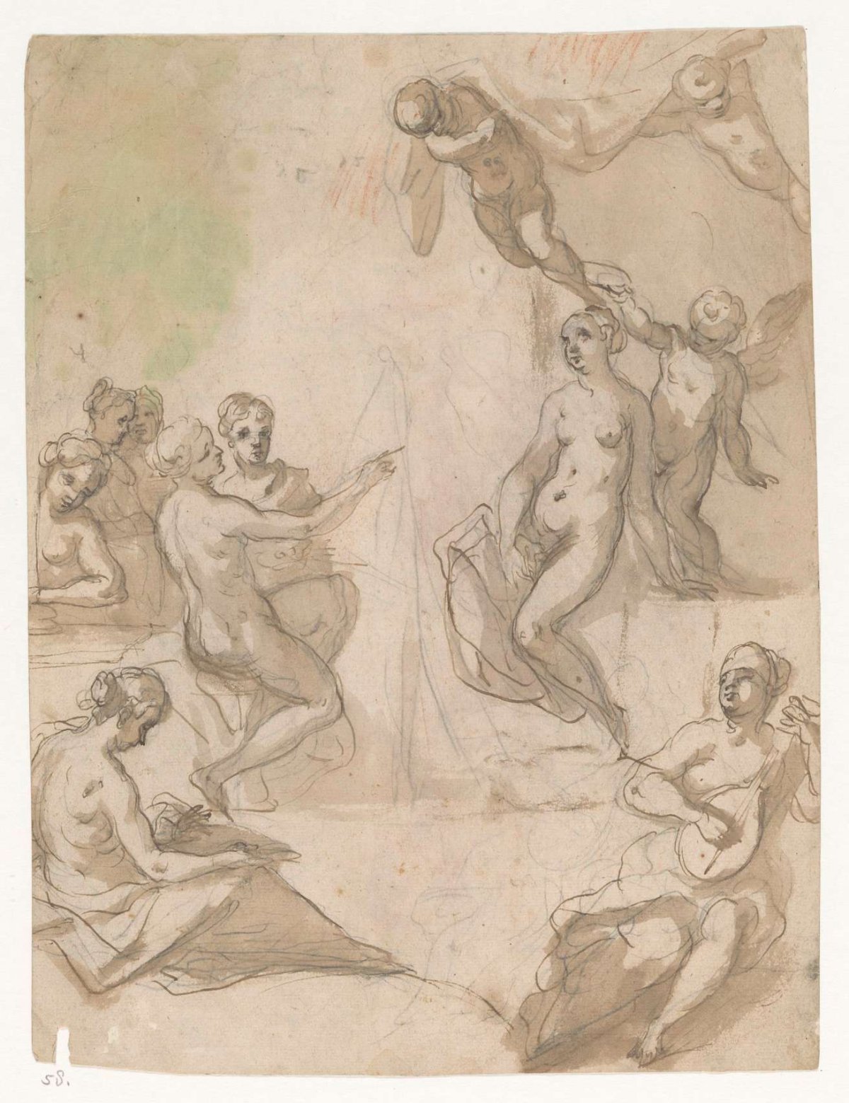 Venus has her portrait painted, anonymous, 1600 - 1625