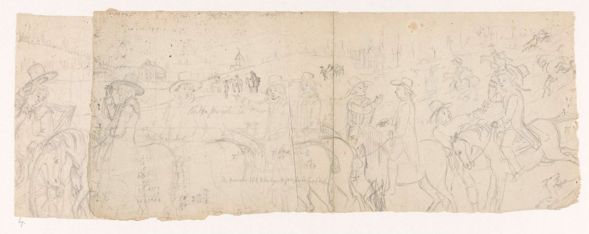 Gezelschap te paard, Jan Brandes, 1788 - 1808