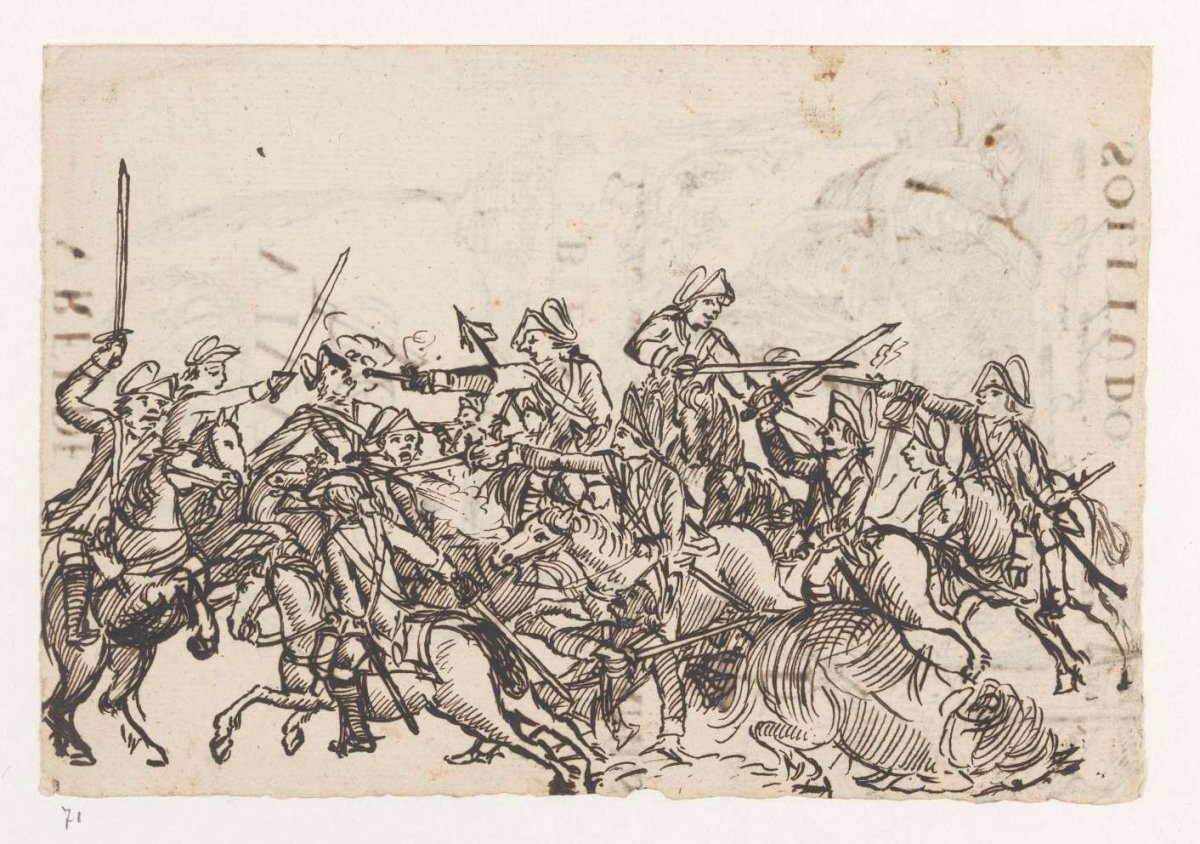 Horseshit / Allegory of the English war, Jan Brandes, 1784 - 1785