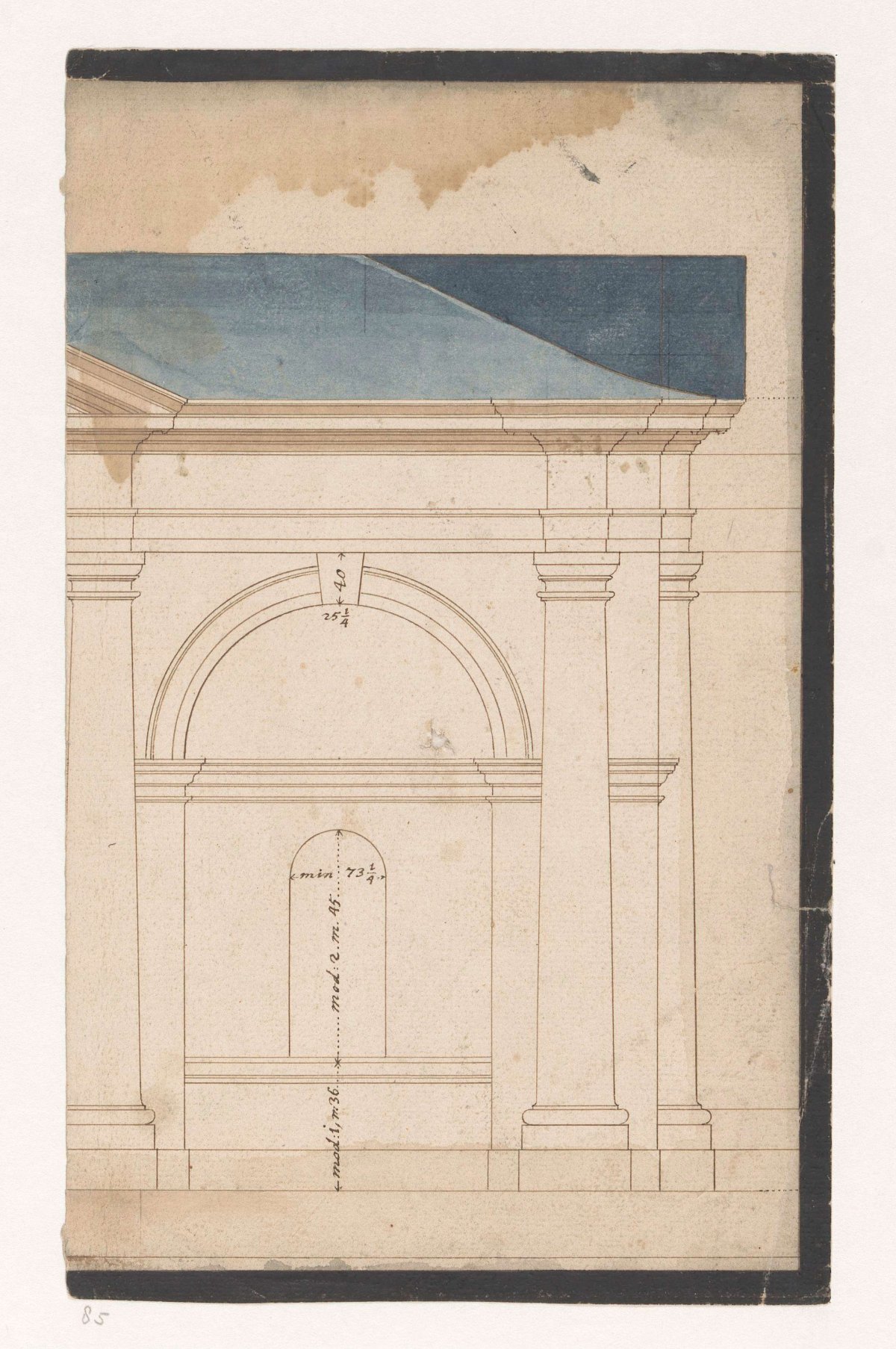 Architectuurtekening, Jan Brandes, 1770 - 1808