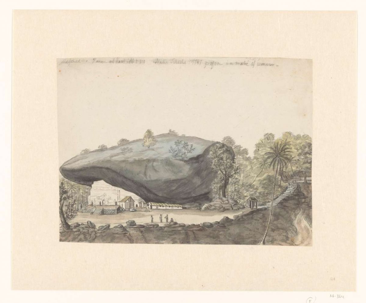 Islamic rock shrine of Kuragala in Ceylon, Jan Brandes, 1785