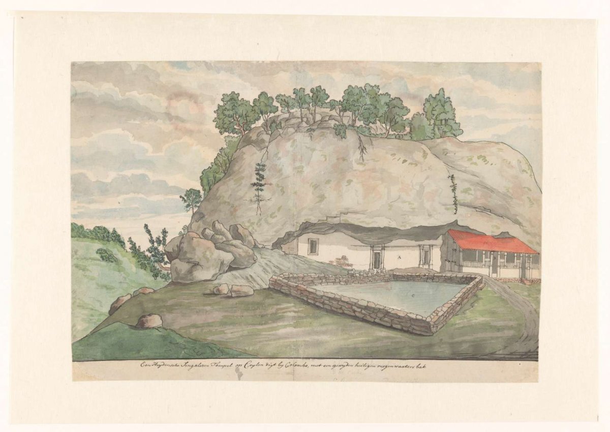 Adam's Berg (Mulkirigala), Entrance to the Image Rooms Hewn into the Rocks, Jan Brandes, 1785