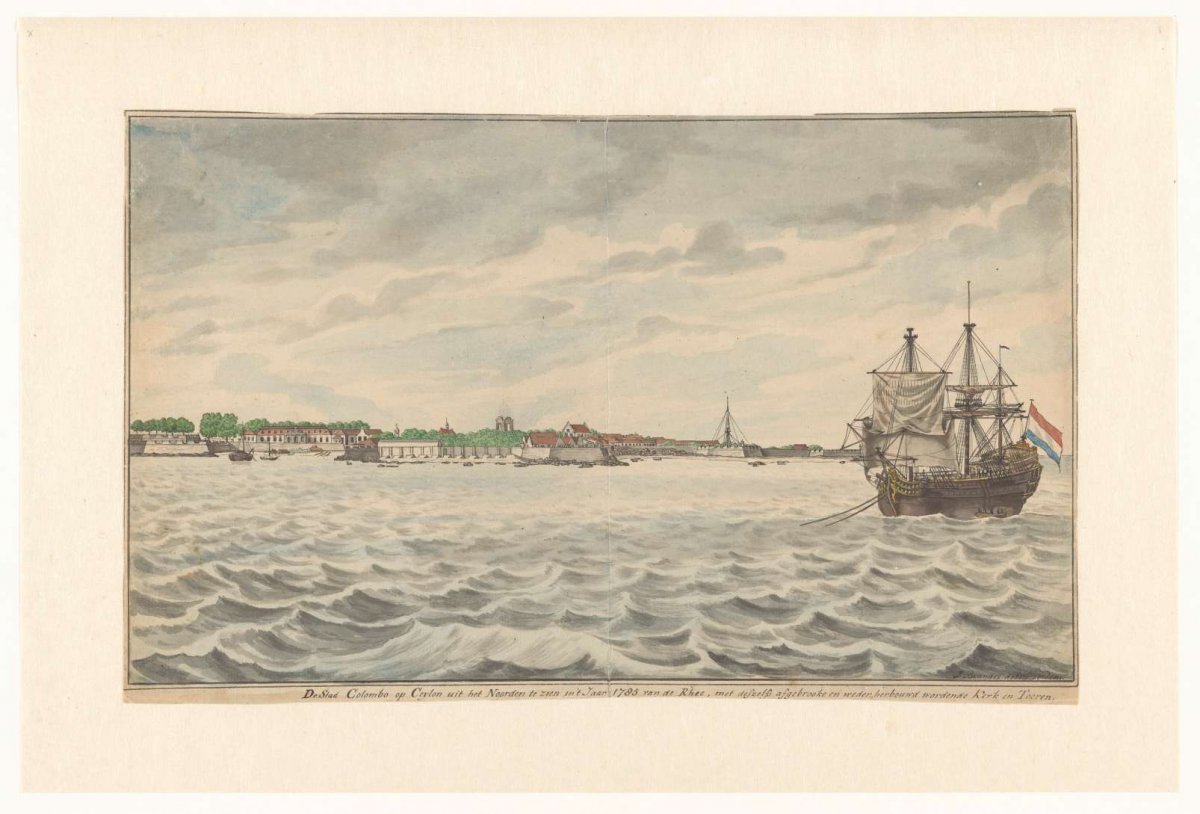 Colombo seen from the north, Jan Brandes, 1785