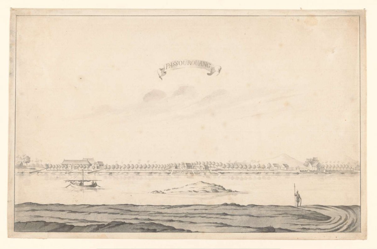View of Passoeroean, A. de Nelly, 1762 - 1783