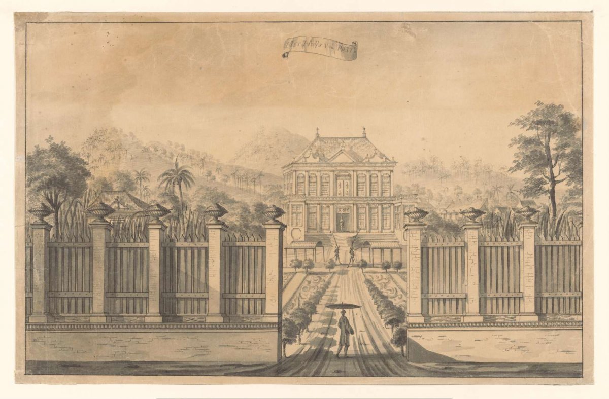 View of Bonjon or Vredestein estate, A. de Nelly, 1762 - 1783