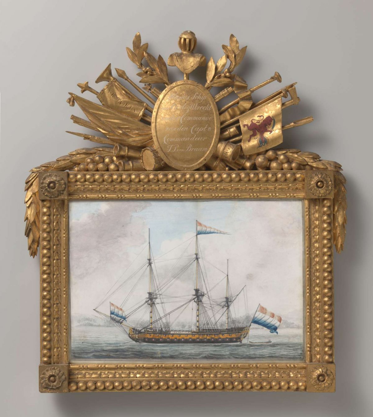 's Lands schip van oorlog Utrecht under command of the captain J. P. van Braam, anonymous, in or after 1783 - 1800