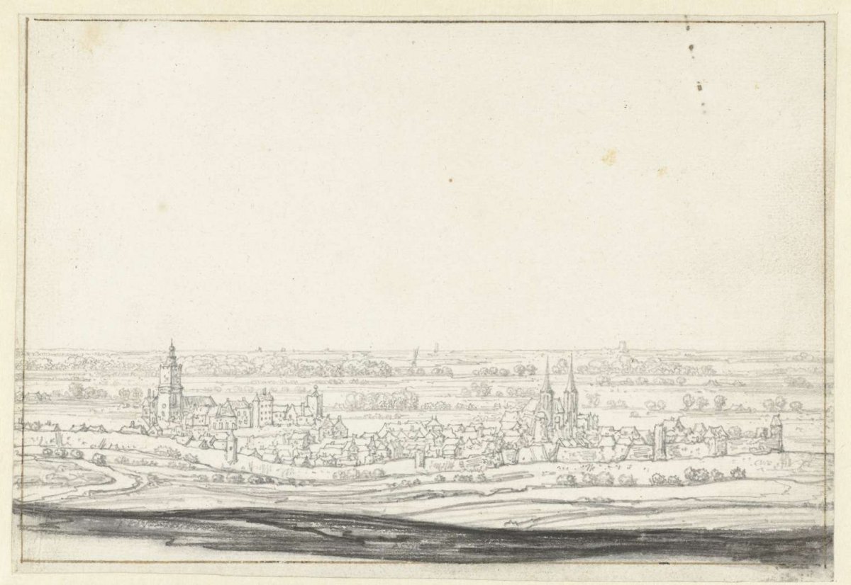 Panoramic view of Kleve and surroundings, Aelbert Cuyp, 1630 - 1691