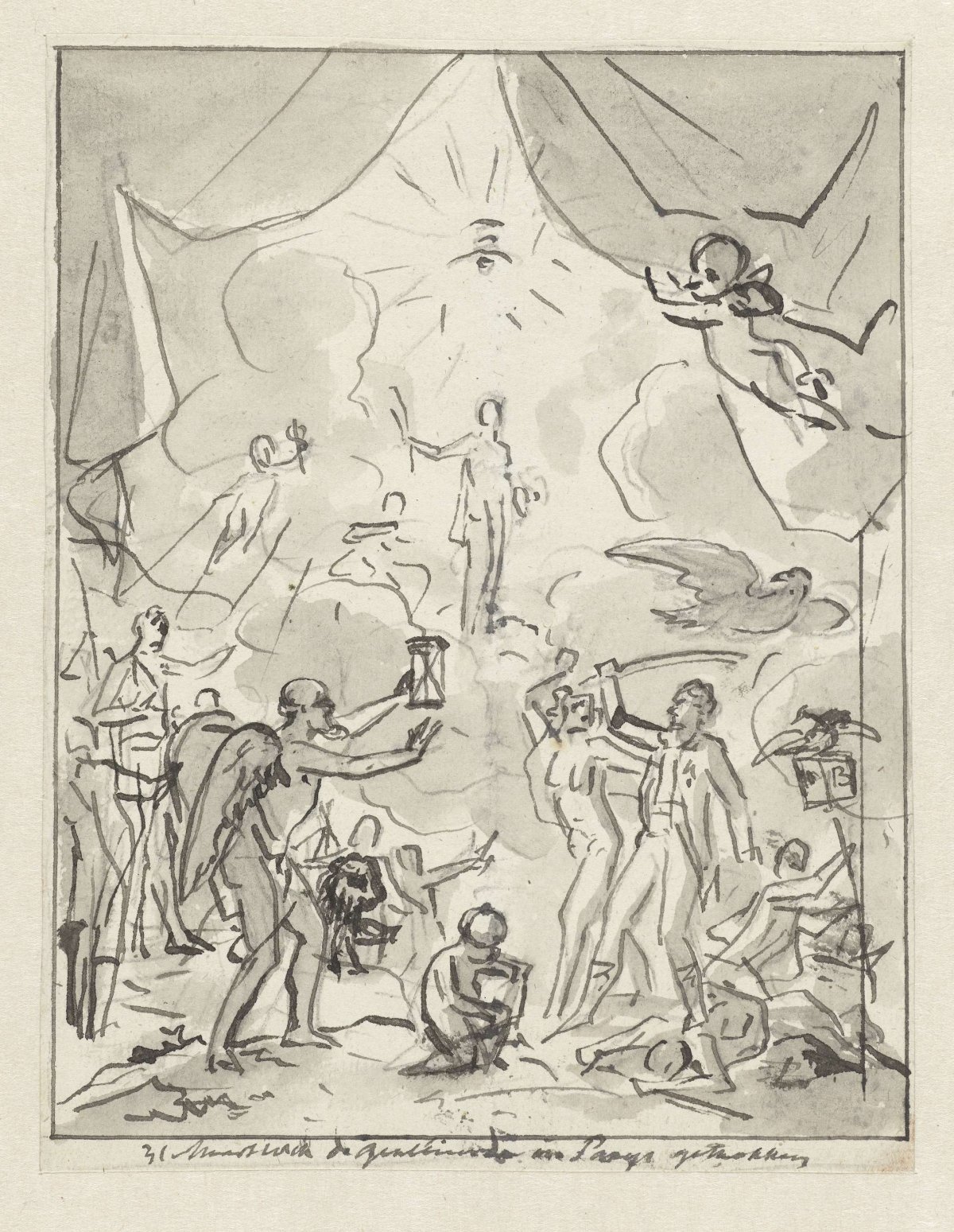 Phrase depicting the Allies' entry into Paris, March 31, 1814, Jurriaan Andriessen, 1814