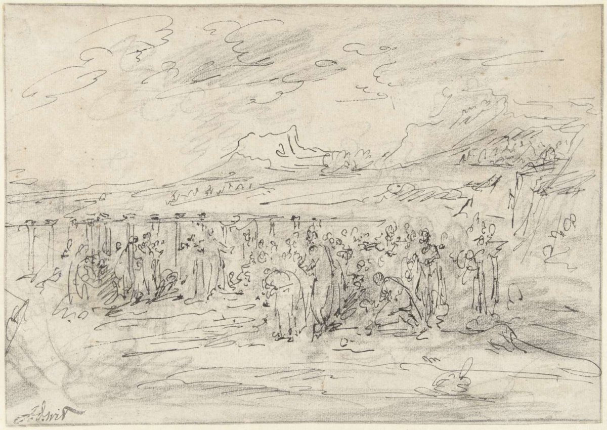 Moses elects the seventy elders, Jacob de Wit, 1736 - 1737