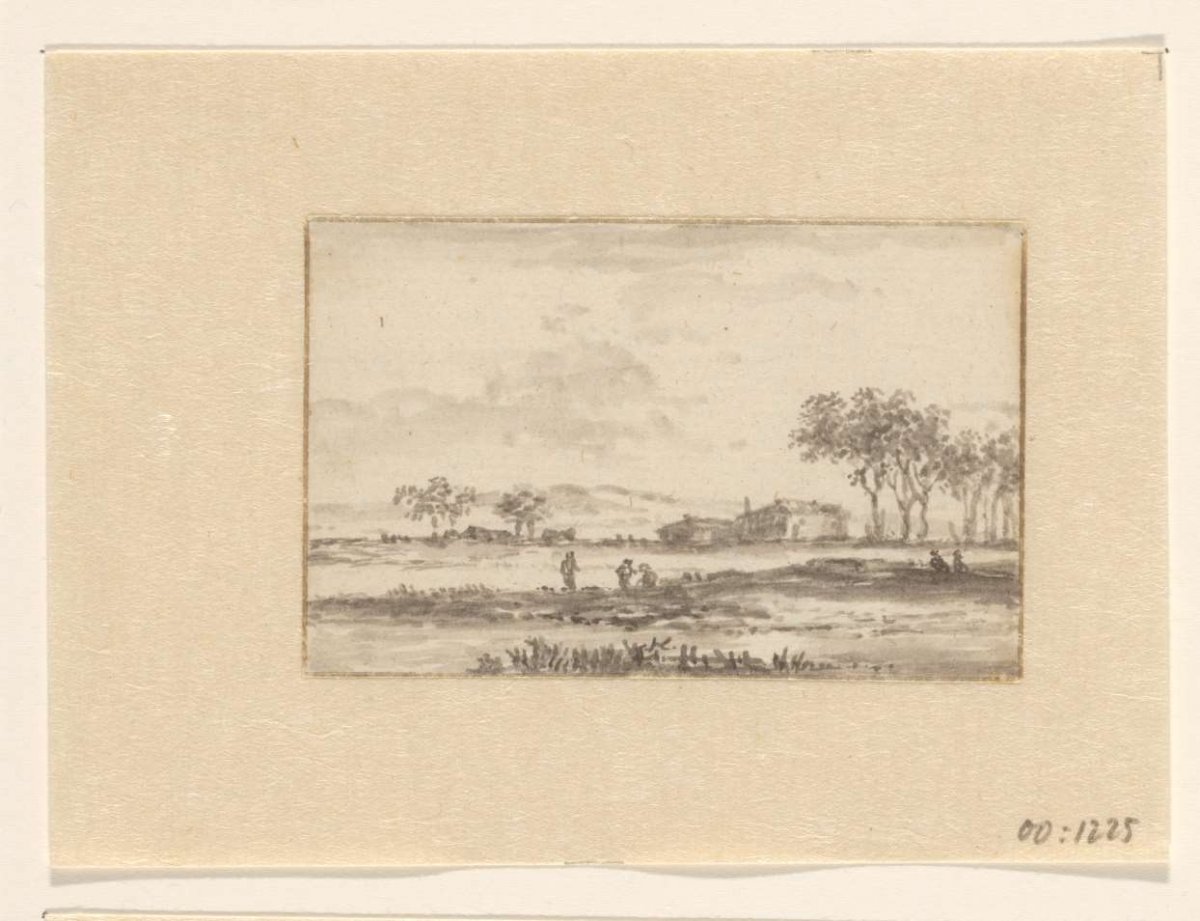 Landscape with farmhouse, Valentijn, 1700 - 1800