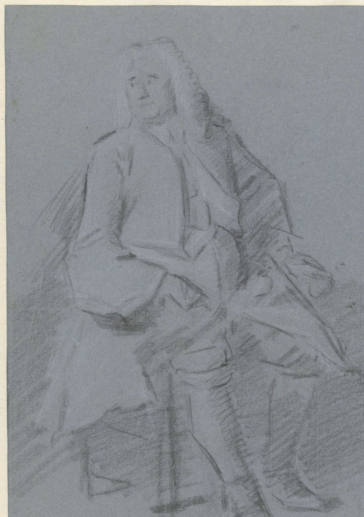 Seated man, full-length, facing left, Cornelis Troost, 1706 - 1750