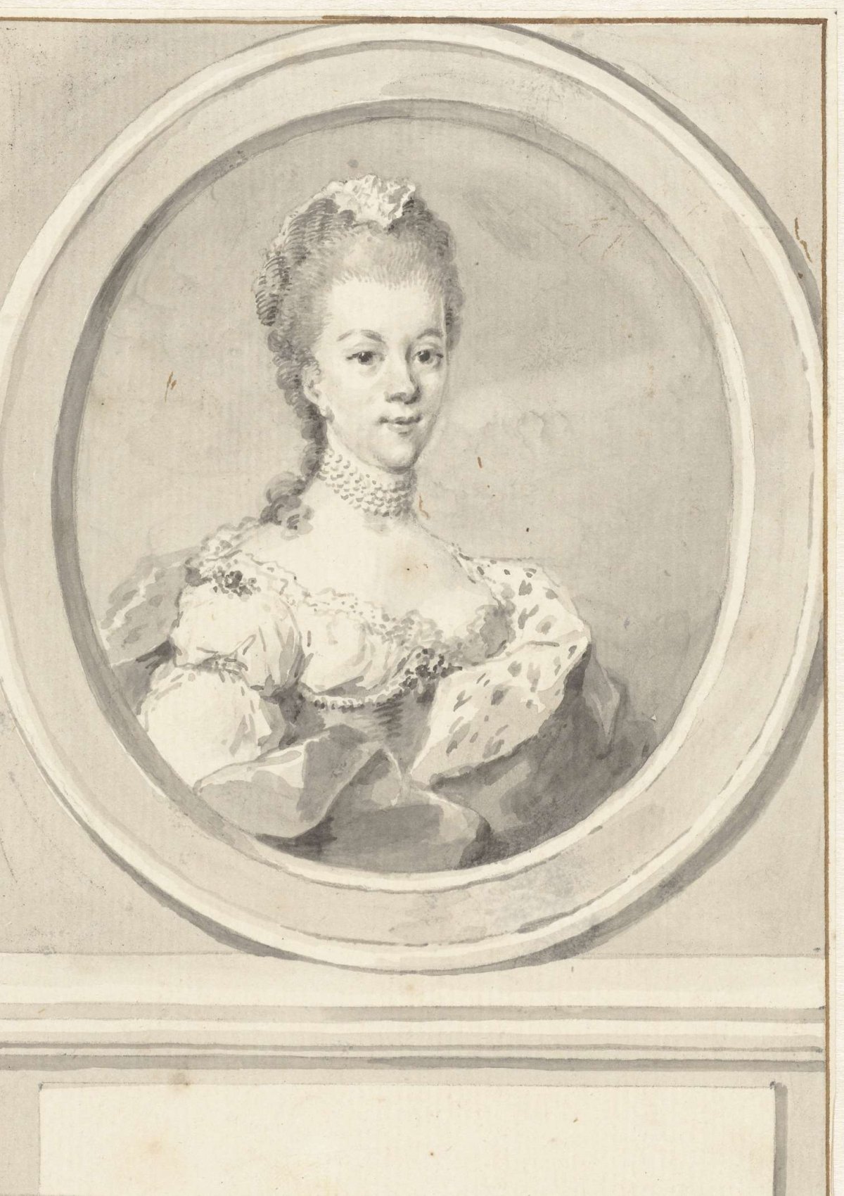 Portrait of Wilhelmina Frederica Sophia of Prussia, Aert Schouman, 1720 - 1792