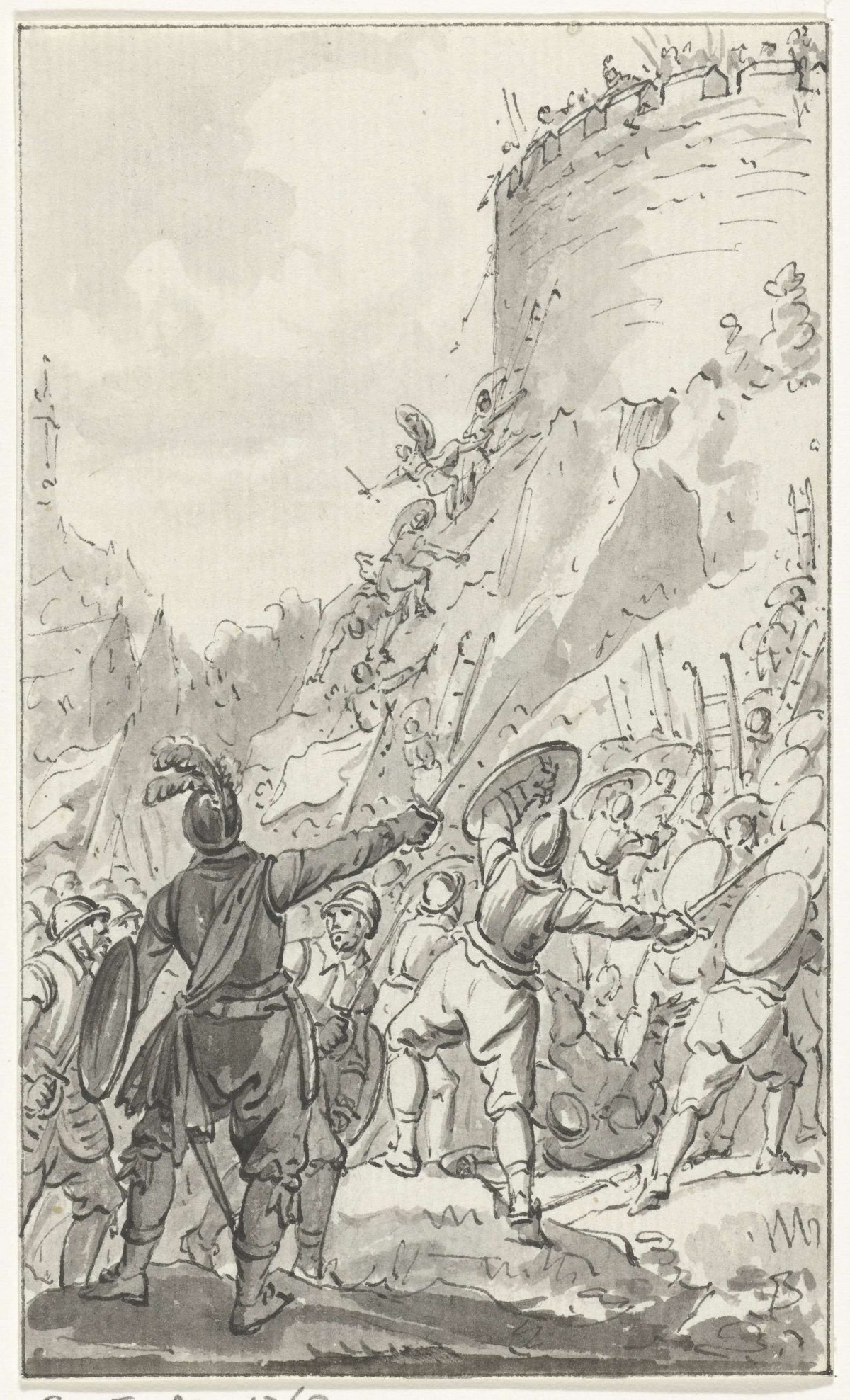 Countess Ada besieged in the Castle of Leiden, 1204, Jacobus Buys, 1783 - 1785