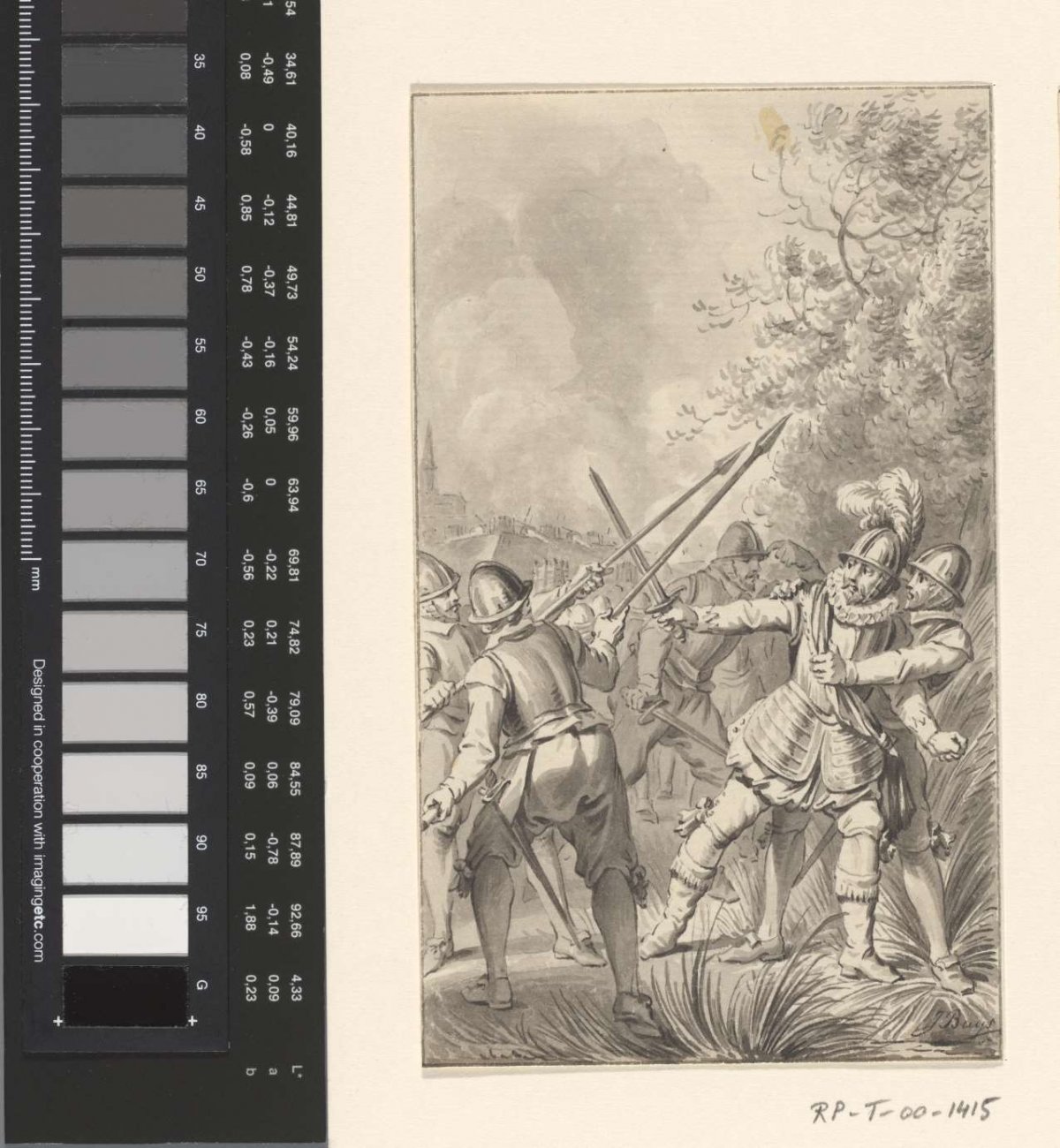 Capture of Philip of Marnix by the Spaniards at Maaslandsluis, 1573, Jacobus Buys, 1783 - 1785