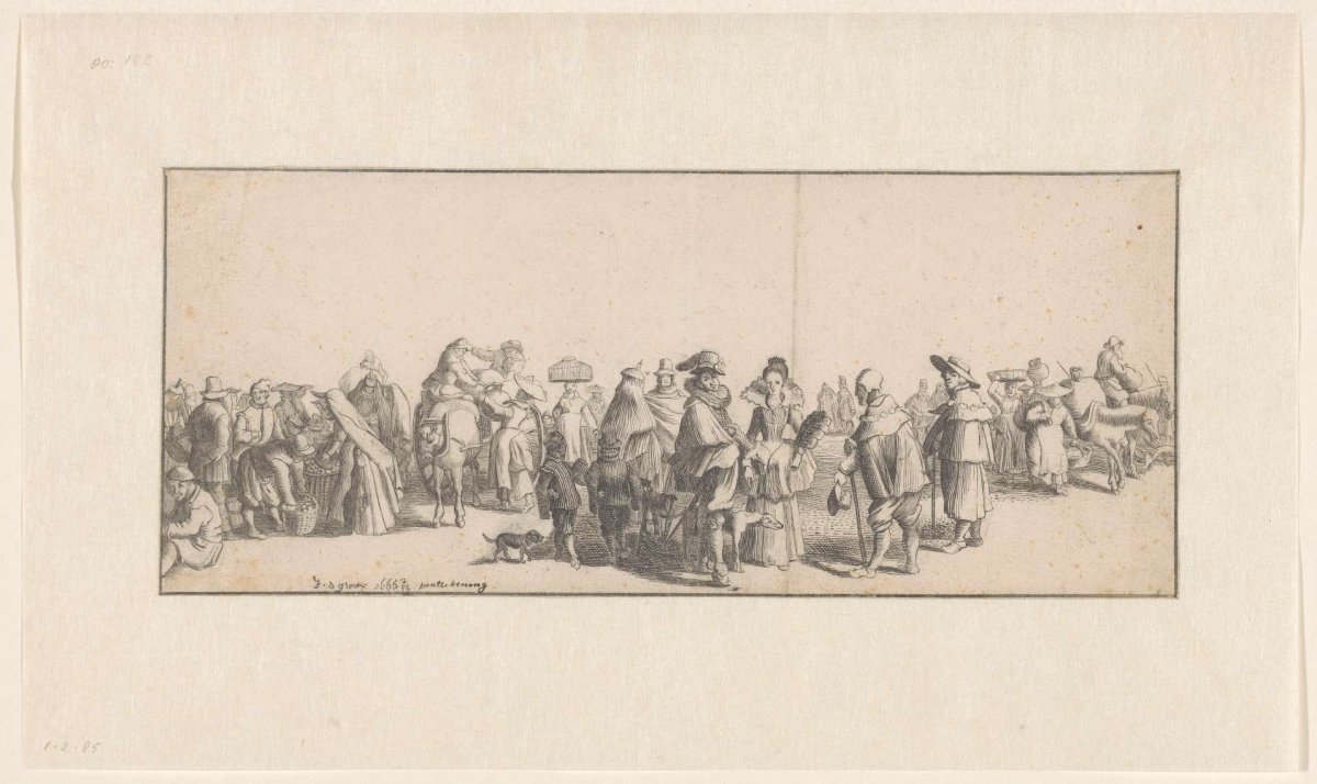Markttafereel, Johannes de Groot, 1666