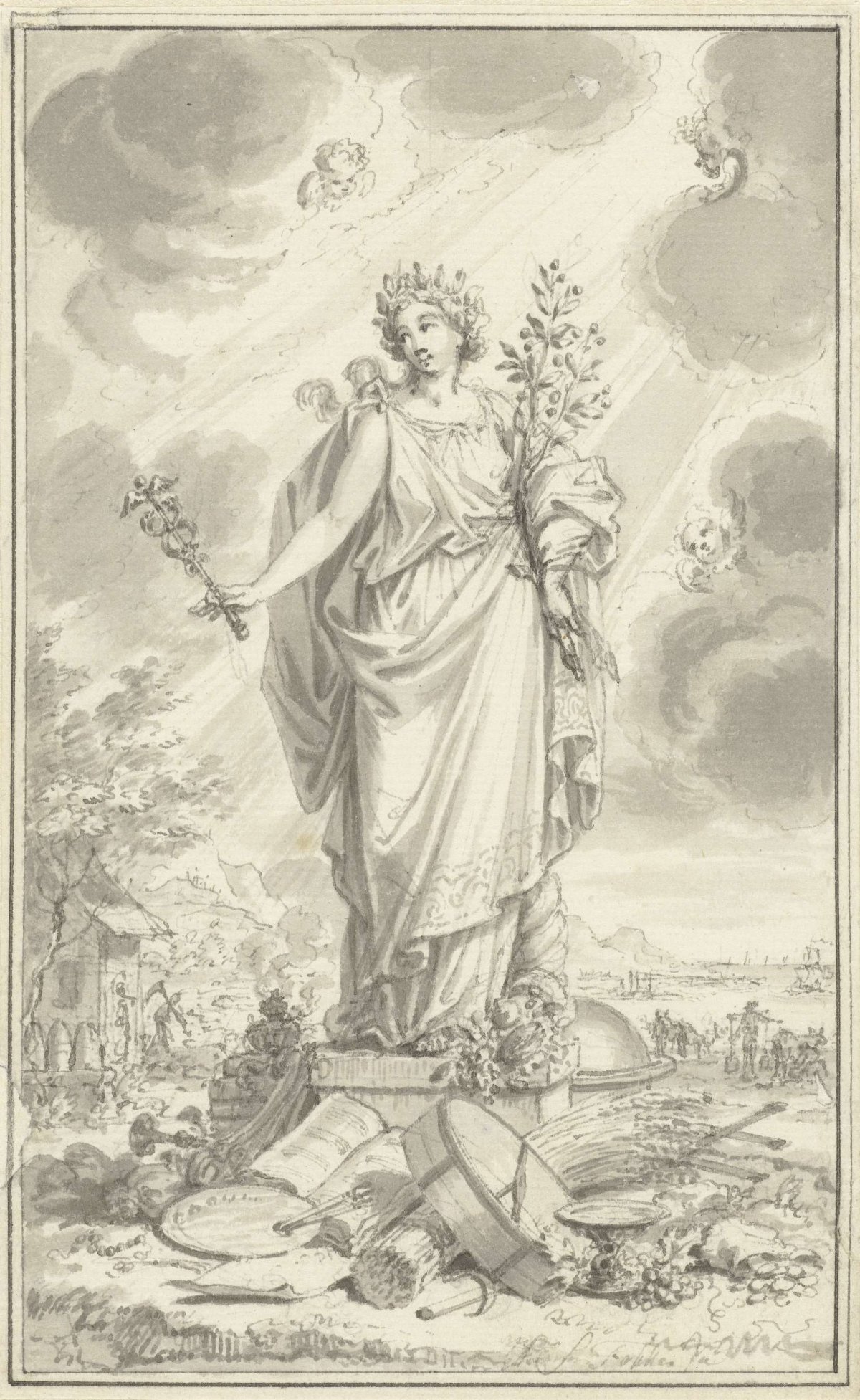 The Statue of Peace, 1748, Simon Fokke, 1748