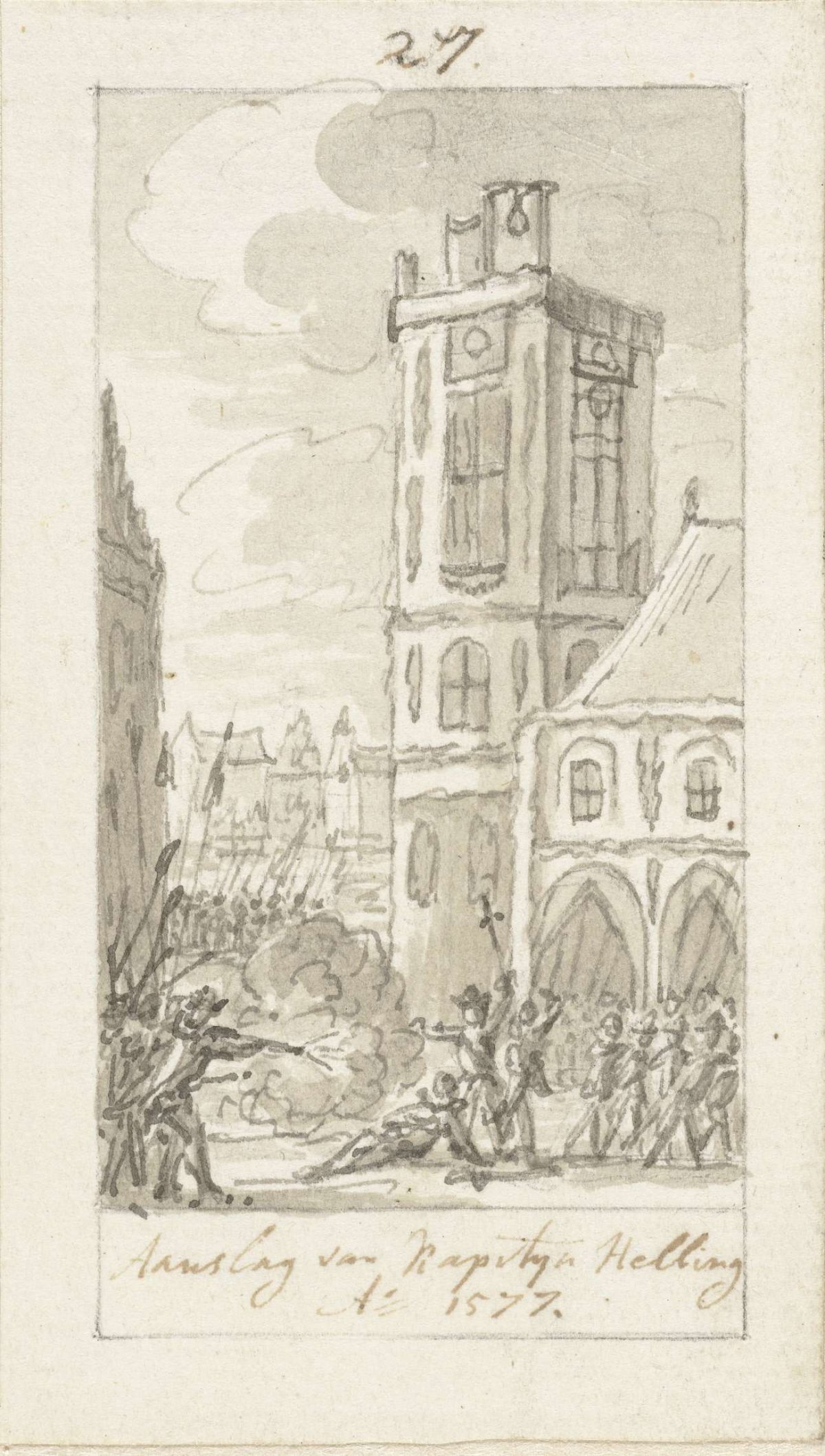 The killing of Captain Herman van der Helling, Nov. 23, 1577, Simon Fokke, 1722 - 1784