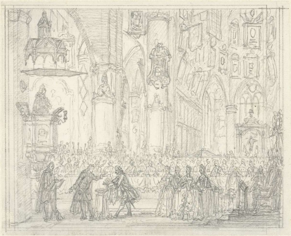 Baptism of Prince William Frederick, 1772, Simon Fokke, 1772