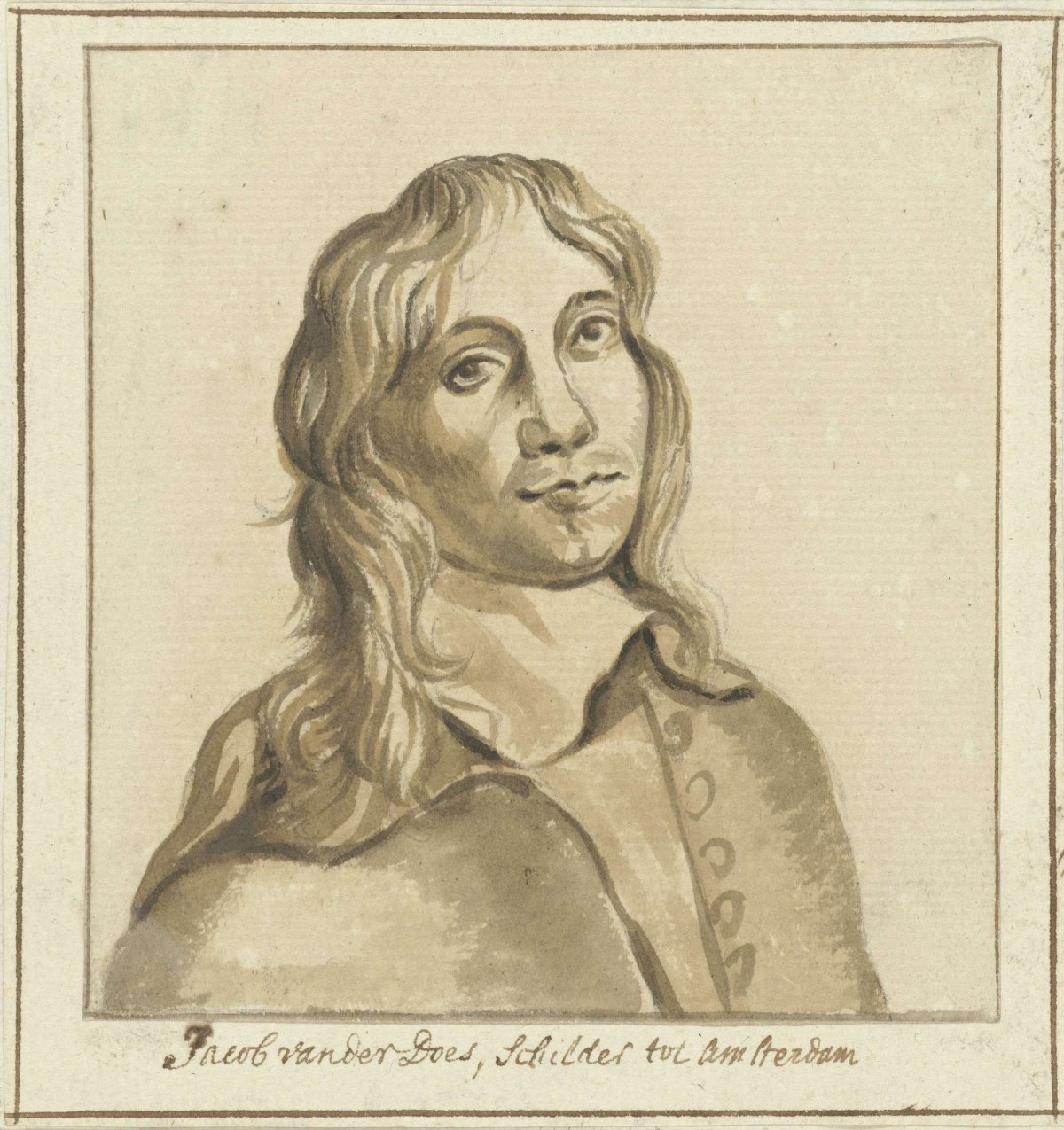 Portrait of Jacob van der Does, anonymous, 1708 - 1780